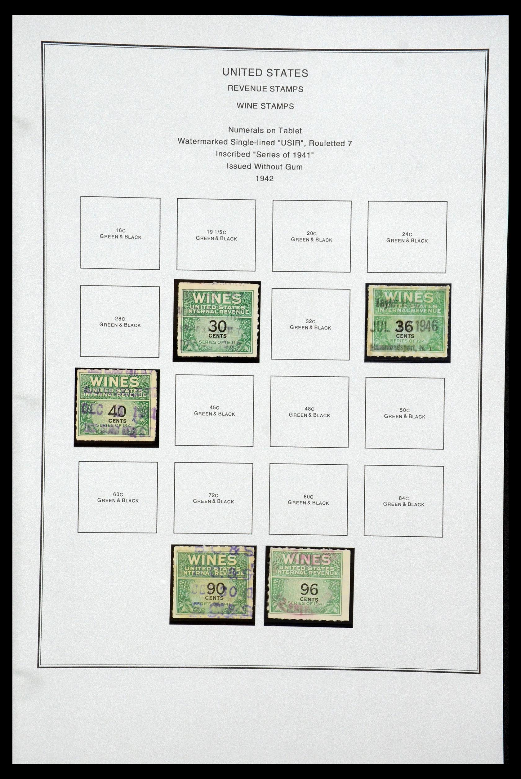 35538 168 - Postzegelverzameling 35538 USA back of the book 1853-1950.
