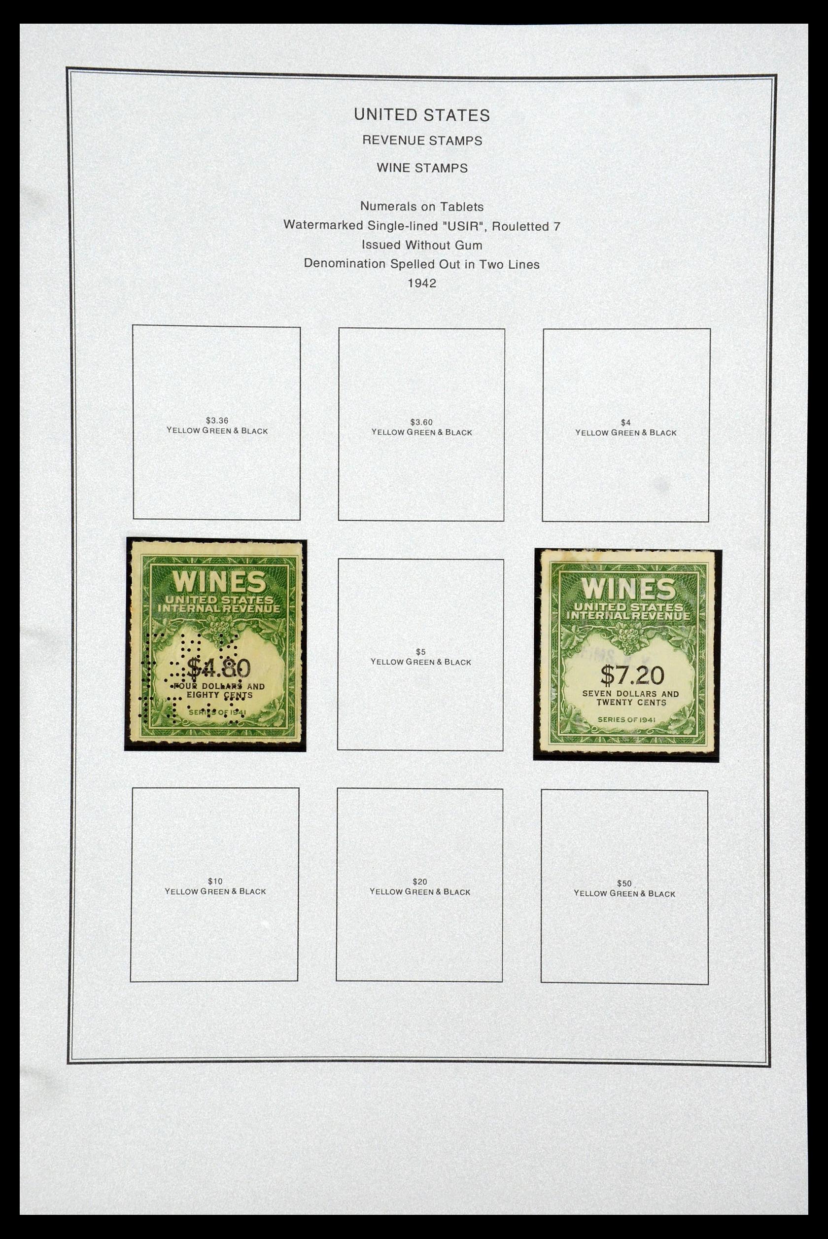 35538 170 - Postzegelverzameling 35538 USA back of the book 1853-1950.