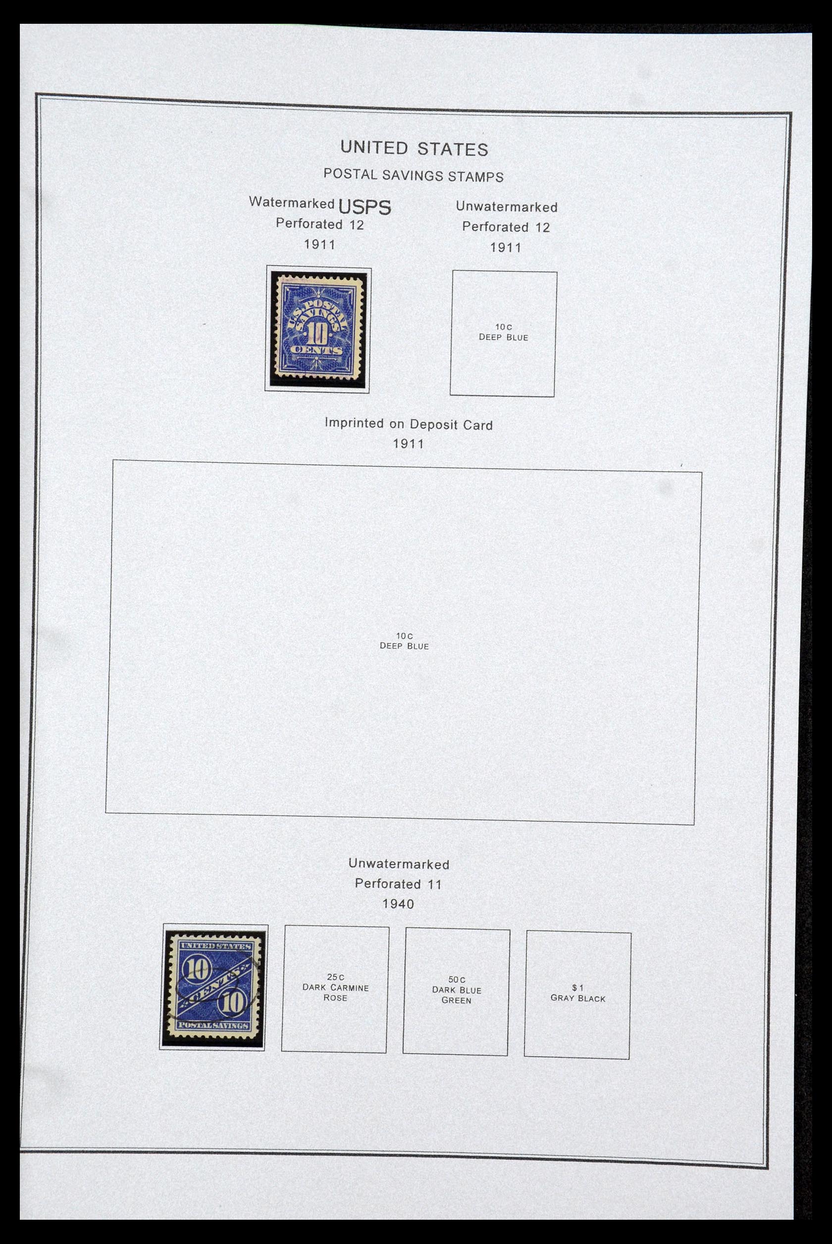 35538 172 - Stamp Collection 35538 USA back of the book 1853-1950.