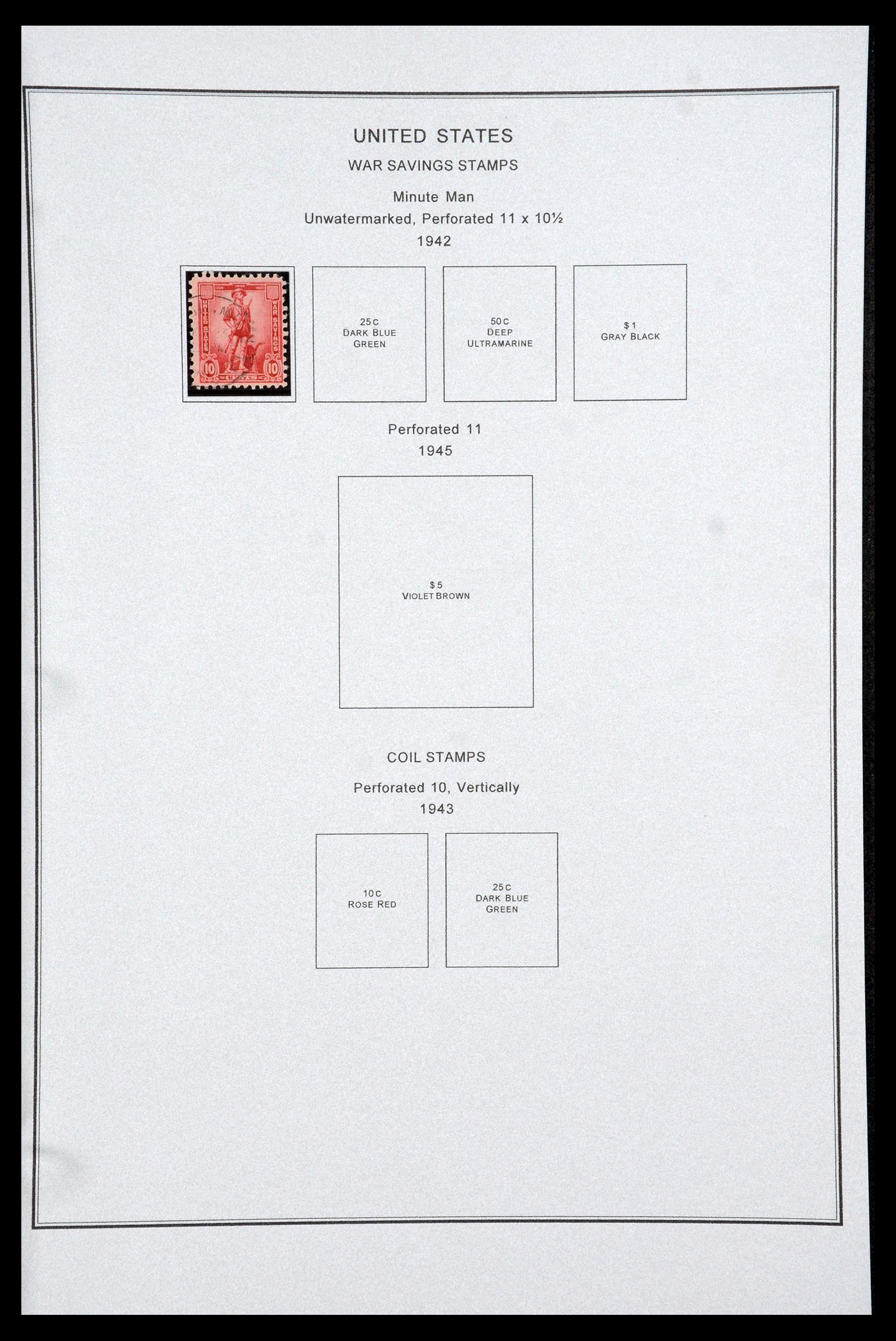 35538 175 - Stamp Collection 35538 USA back of the book 1853-1950.