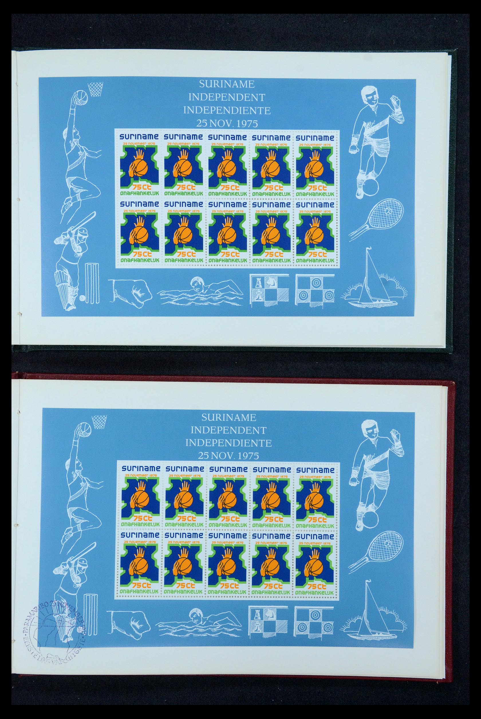 35541 004 - Postzegelverzameling 35541 Suriname 1975.