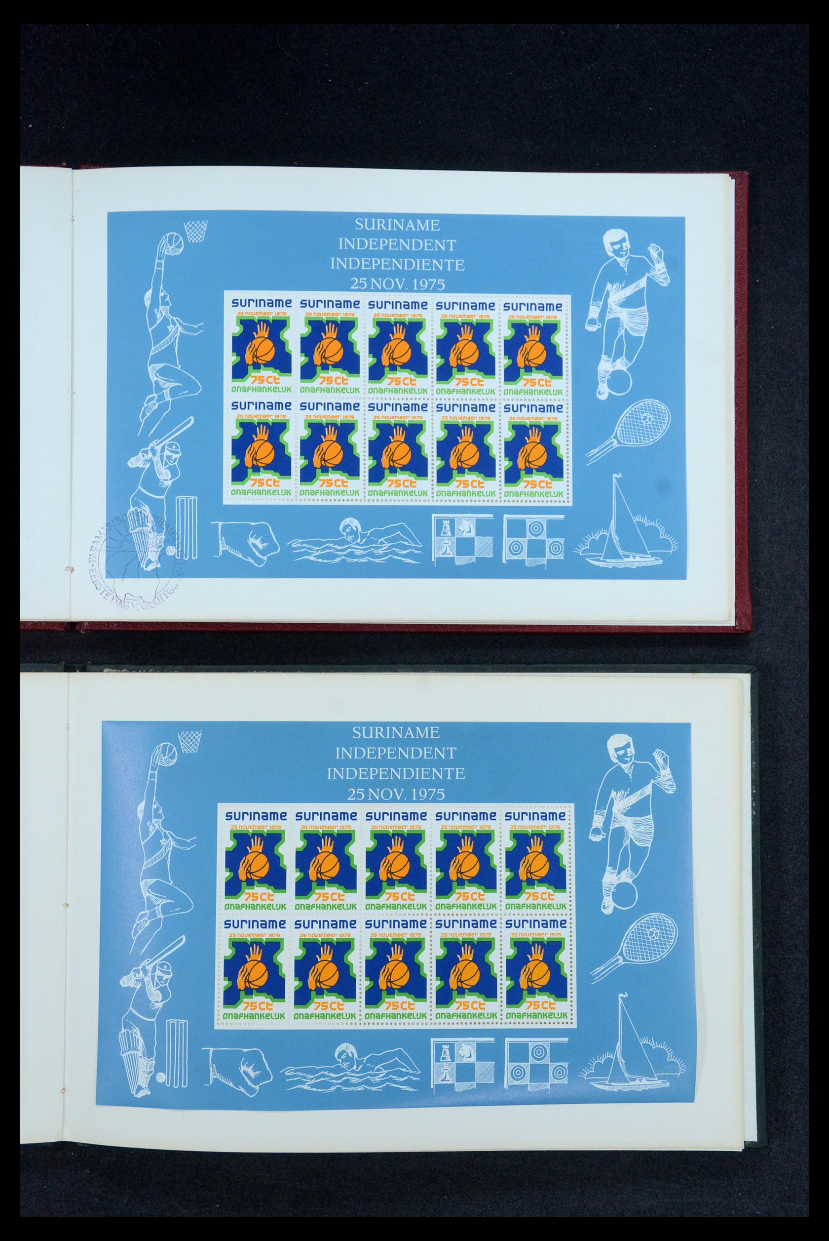 35542 005 - Postzegelverzameling 35542 Suriname carnets 1975-1978.