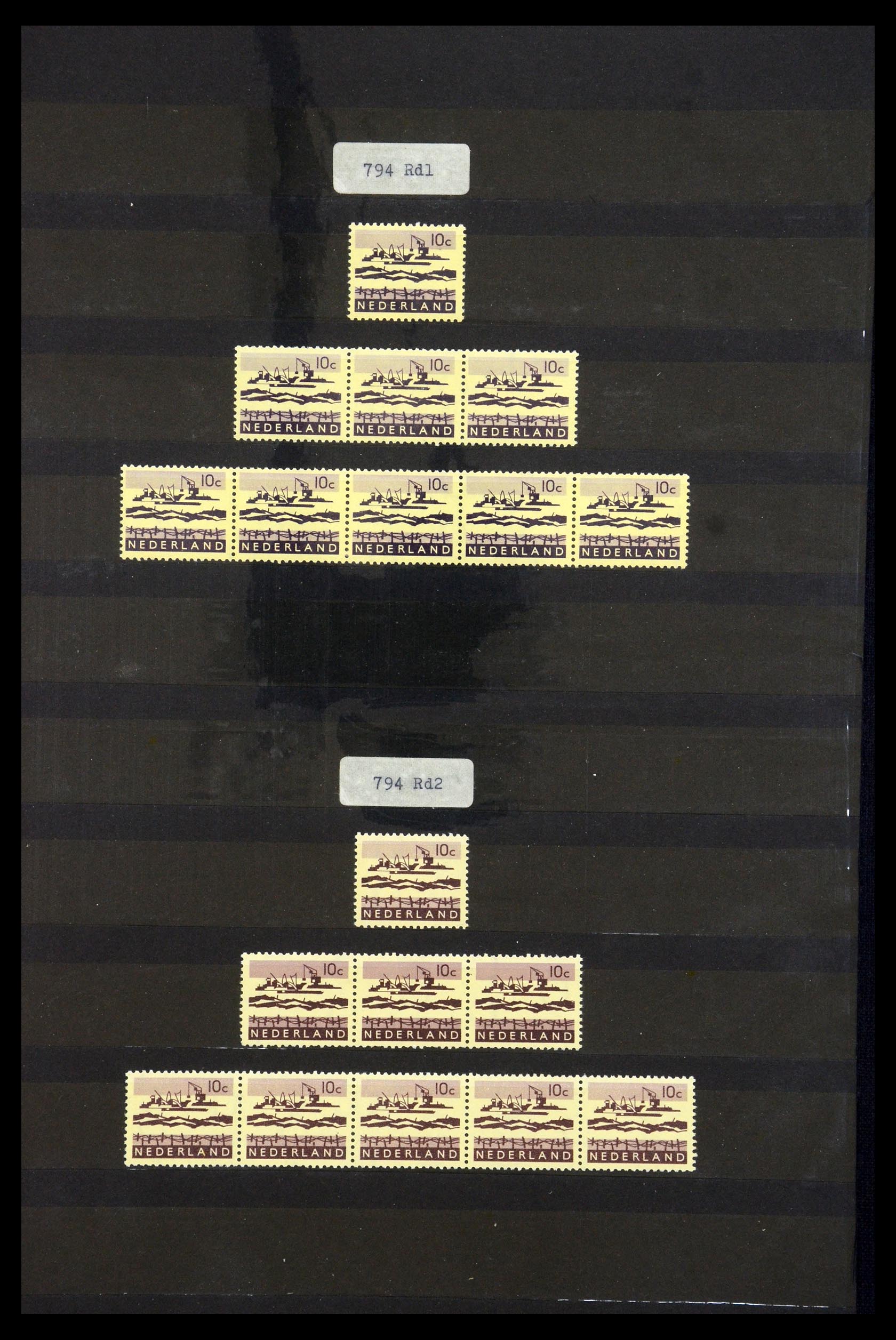 35543 006 - Postzegelverzameling 35543 Nederland rolzegels 1965-1972.