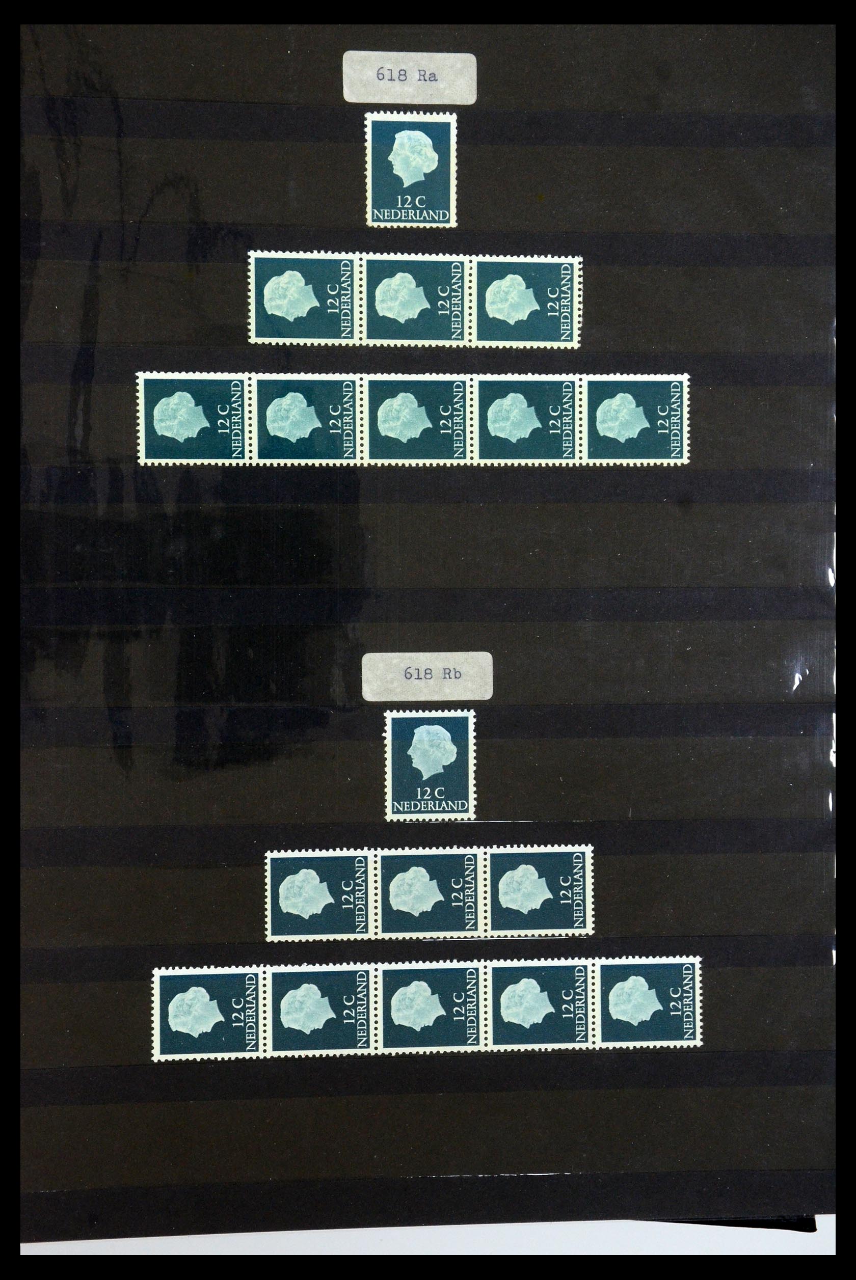 35543 008 - Postzegelverzameling 35543 Nederland rolzegels 1965-1972.