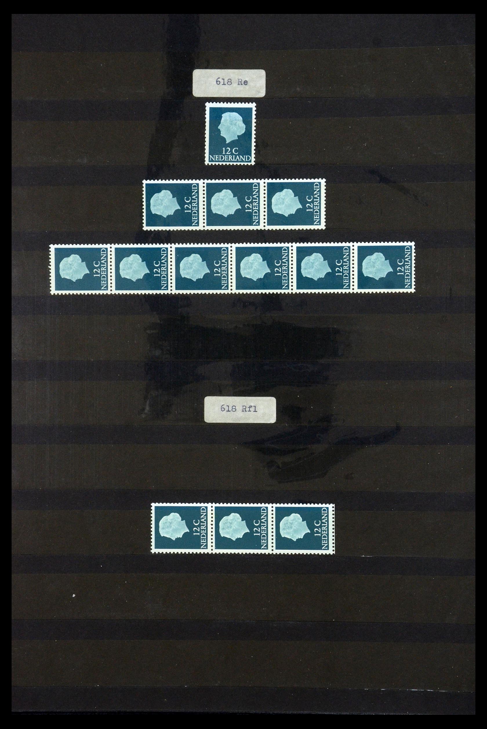 35543 010 - Postzegelverzameling 35543 Nederland rolzegels 1965-1972.