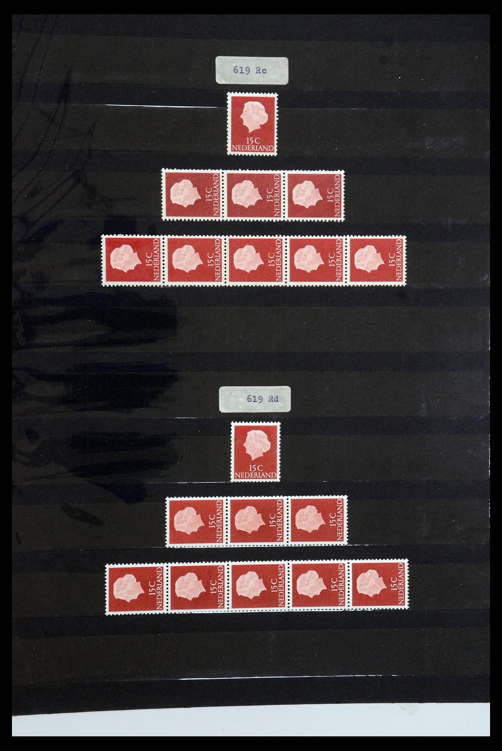35543 013 - Postzegelverzameling 35543 Nederland rolzegels 1965-1972.