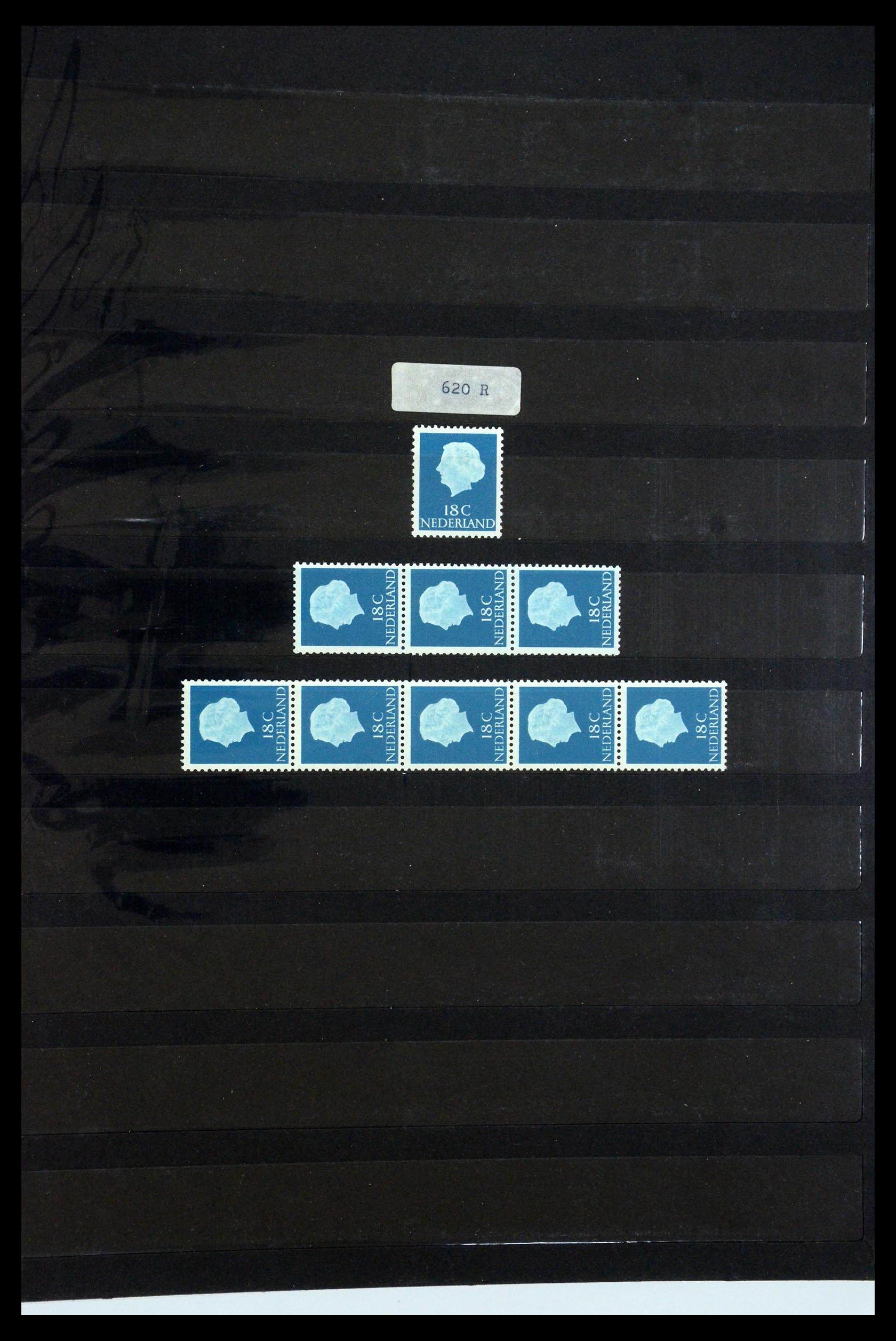 35543 015 - Postzegelverzameling 35543 Nederland rolzegels 1965-1972.
