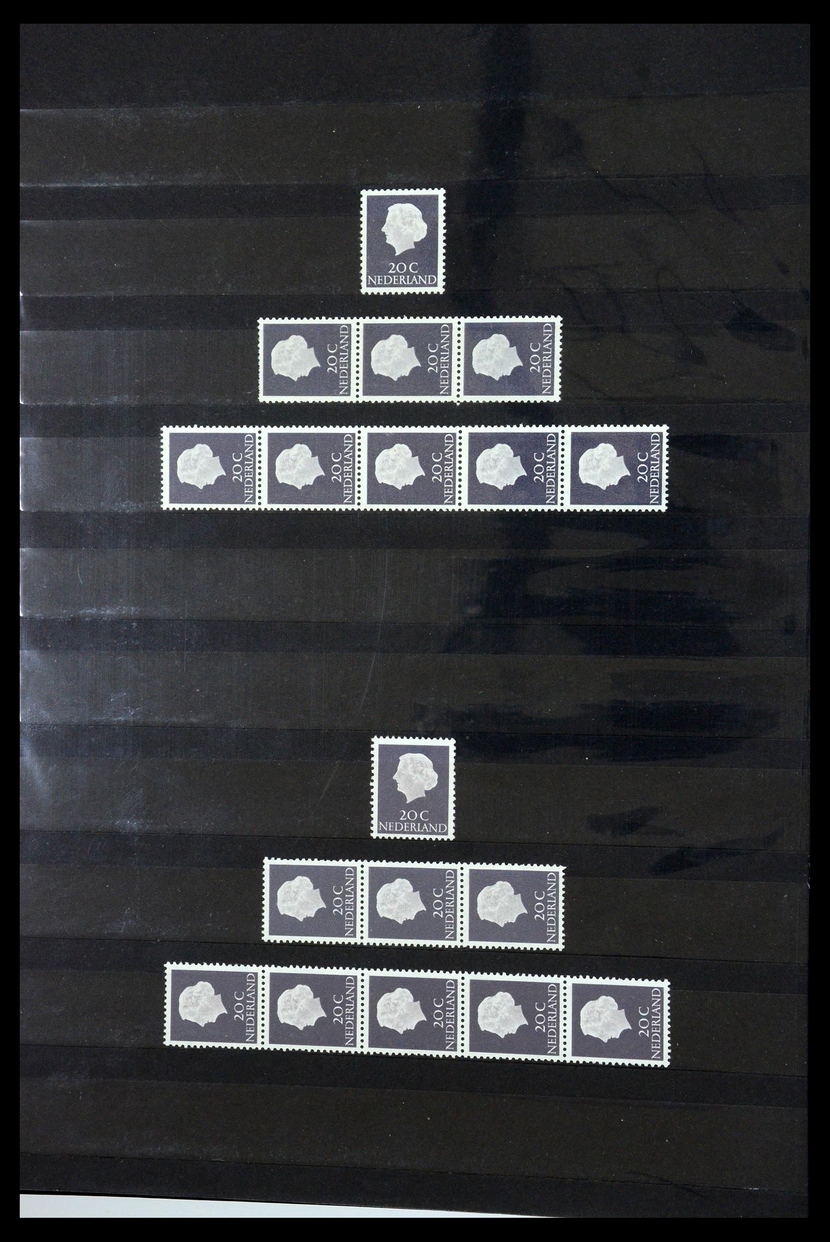 35543 016 - Postzegelverzameling 35543 Nederland rolzegels 1965-1972.