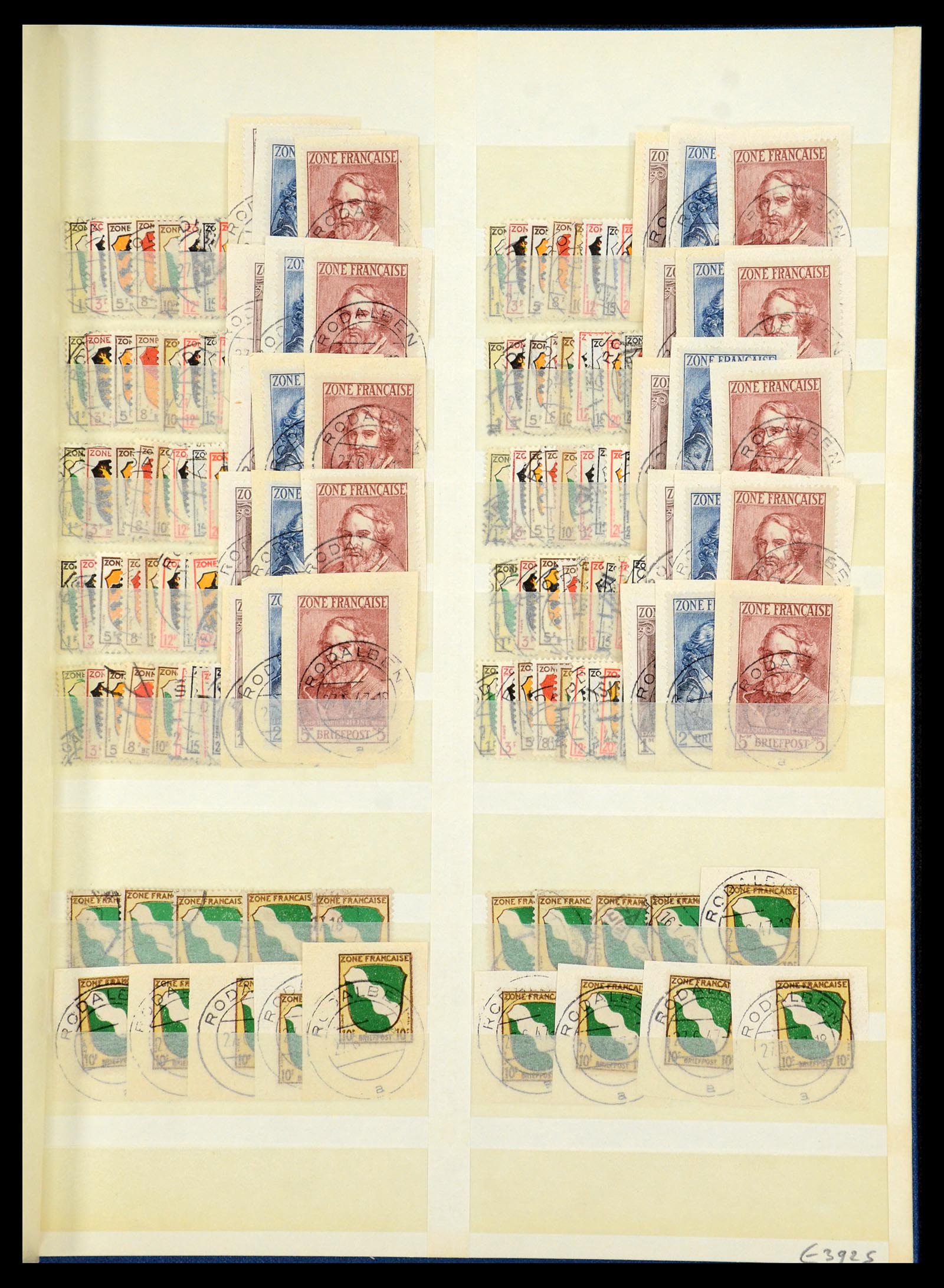 35545 001 - Postzegelverzameling 35545 Franse Zone 1945-1949.