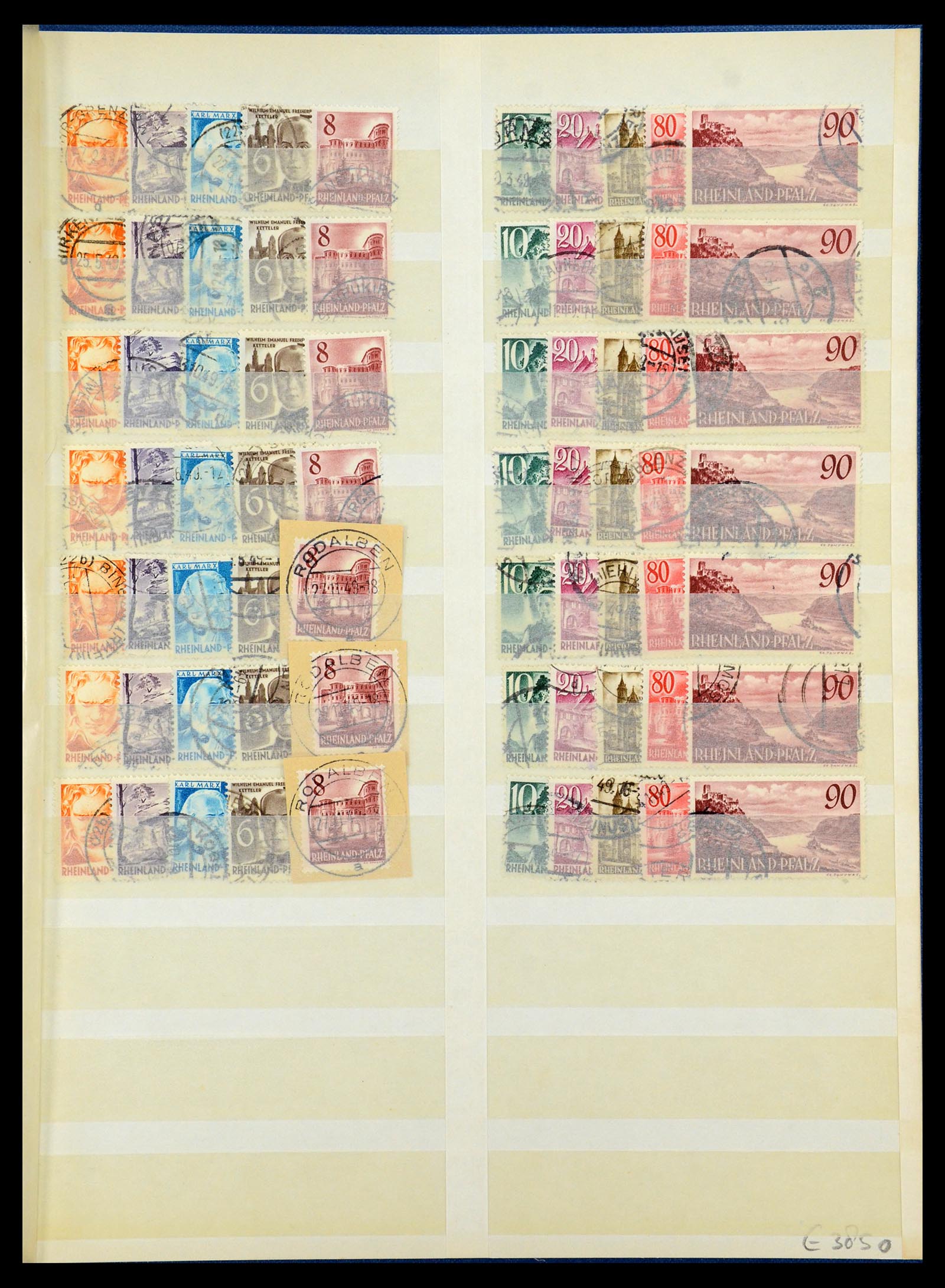 35545 005 - Postzegelverzameling 35545 Franse Zone 1945-1949.