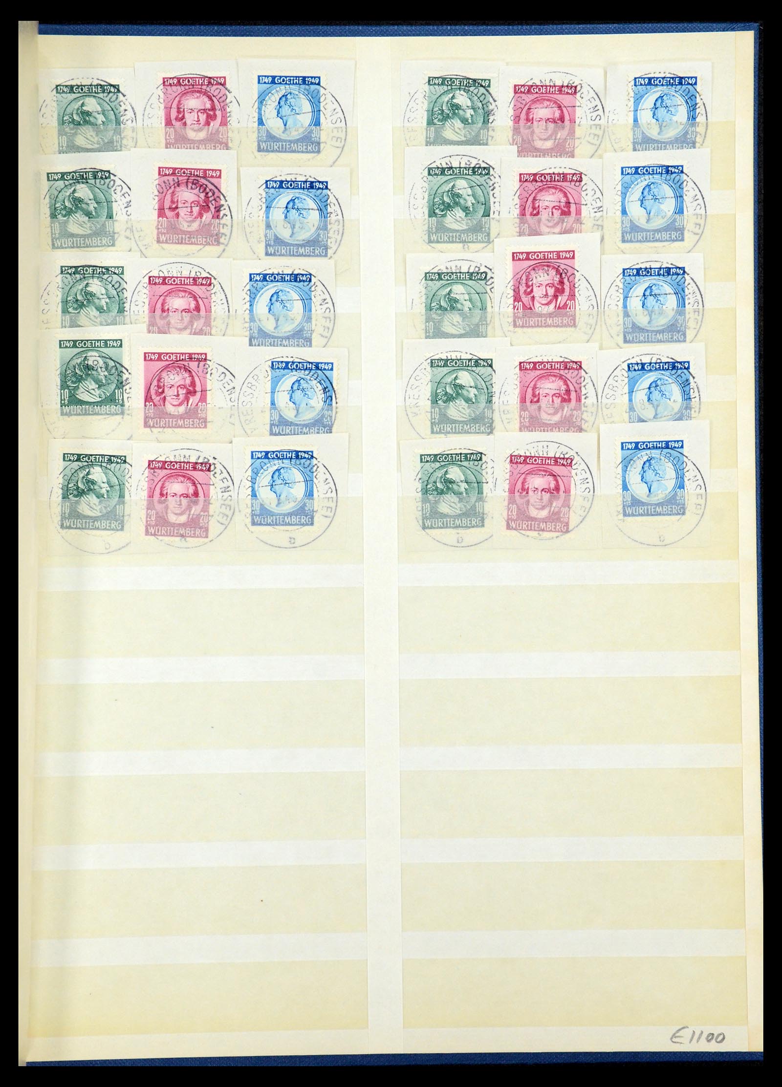 35545 009 - Postzegelverzameling 35545 Franse Zone 1945-1949.