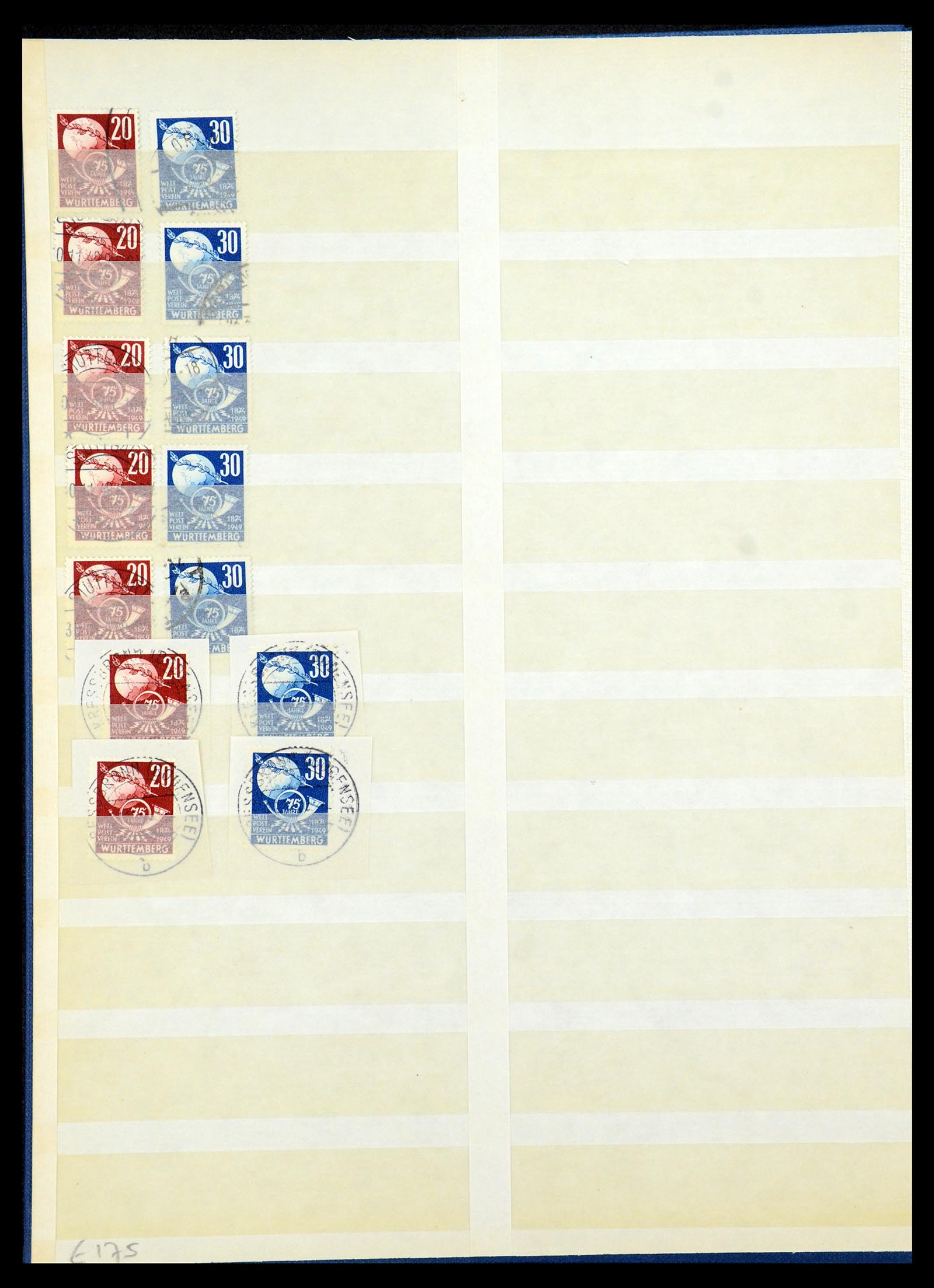 35545 012 - Postzegelverzameling 35545 Franse Zone 1945-1949.
