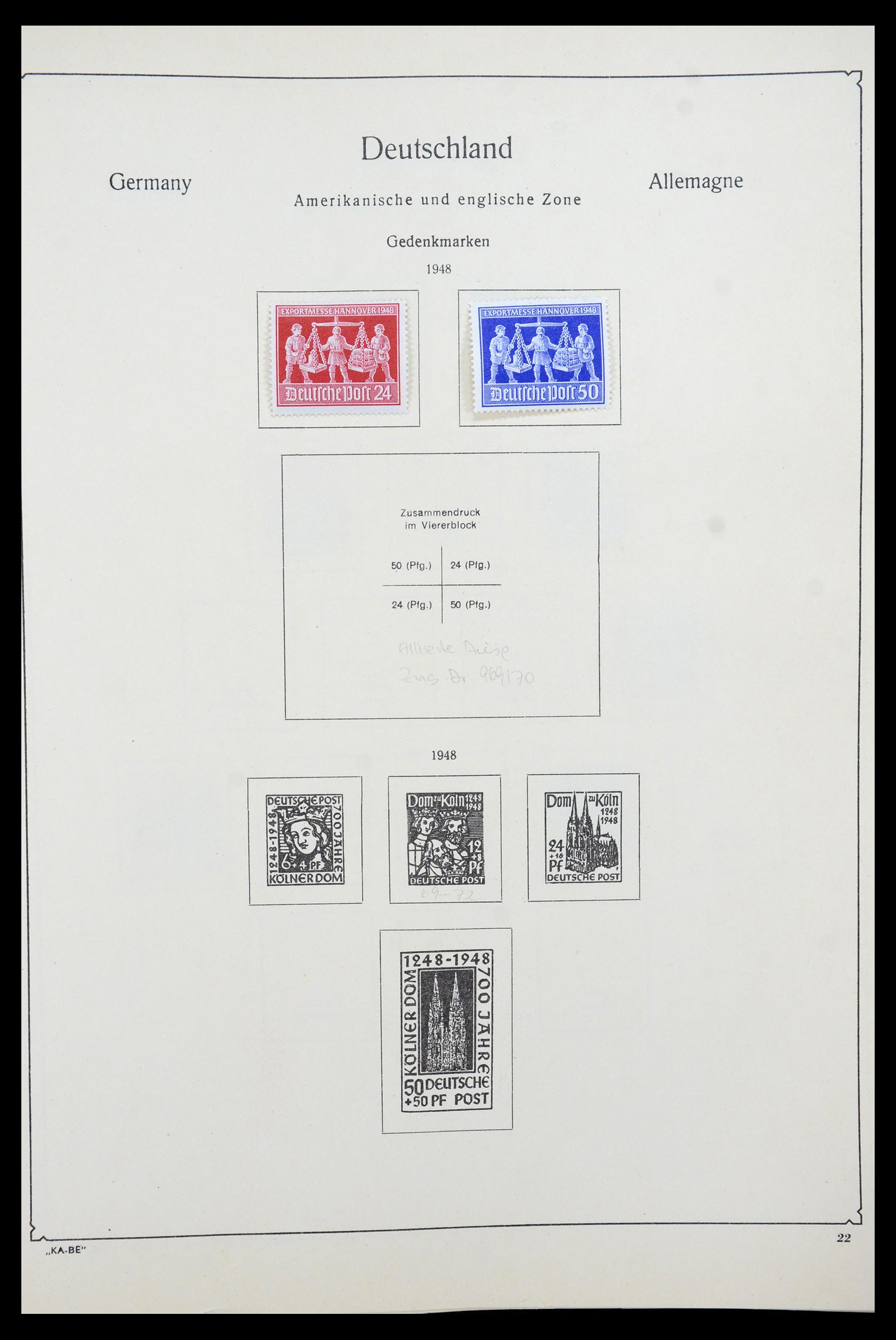 35548 003 - Postzegelverzameling 35548 Duitsland 1945-1989.