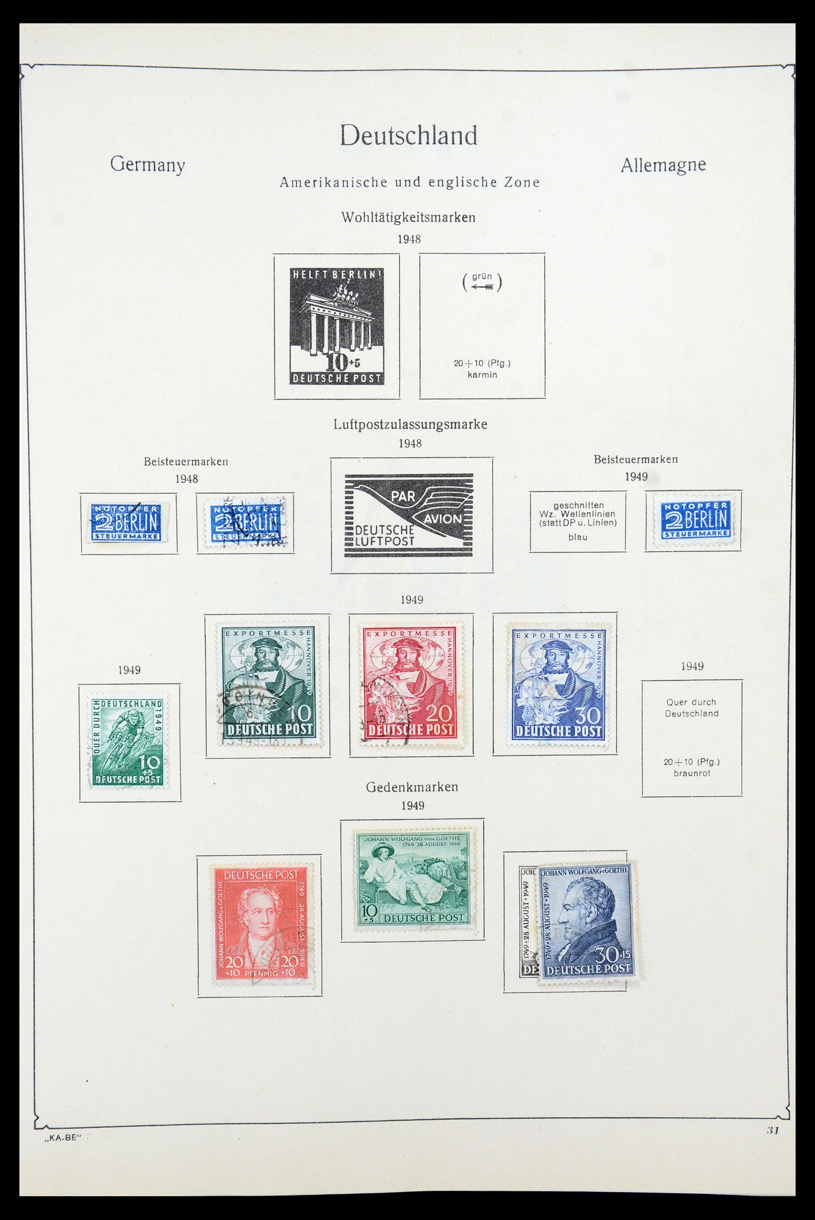 35548 009 - Postzegelverzameling 35548 Duitsland 1945-1989.