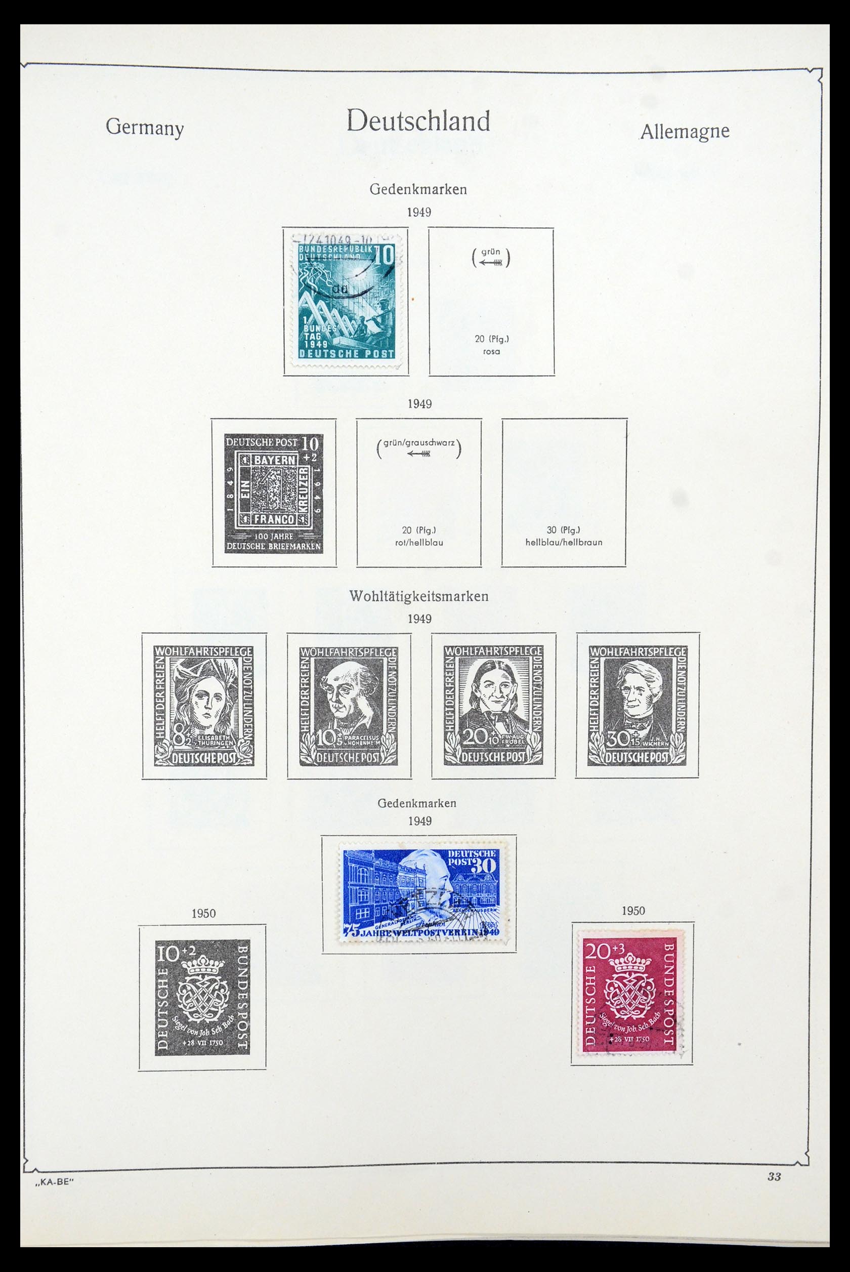 35548 010 - Postzegelverzameling 35548 Duitsland 1945-1989.