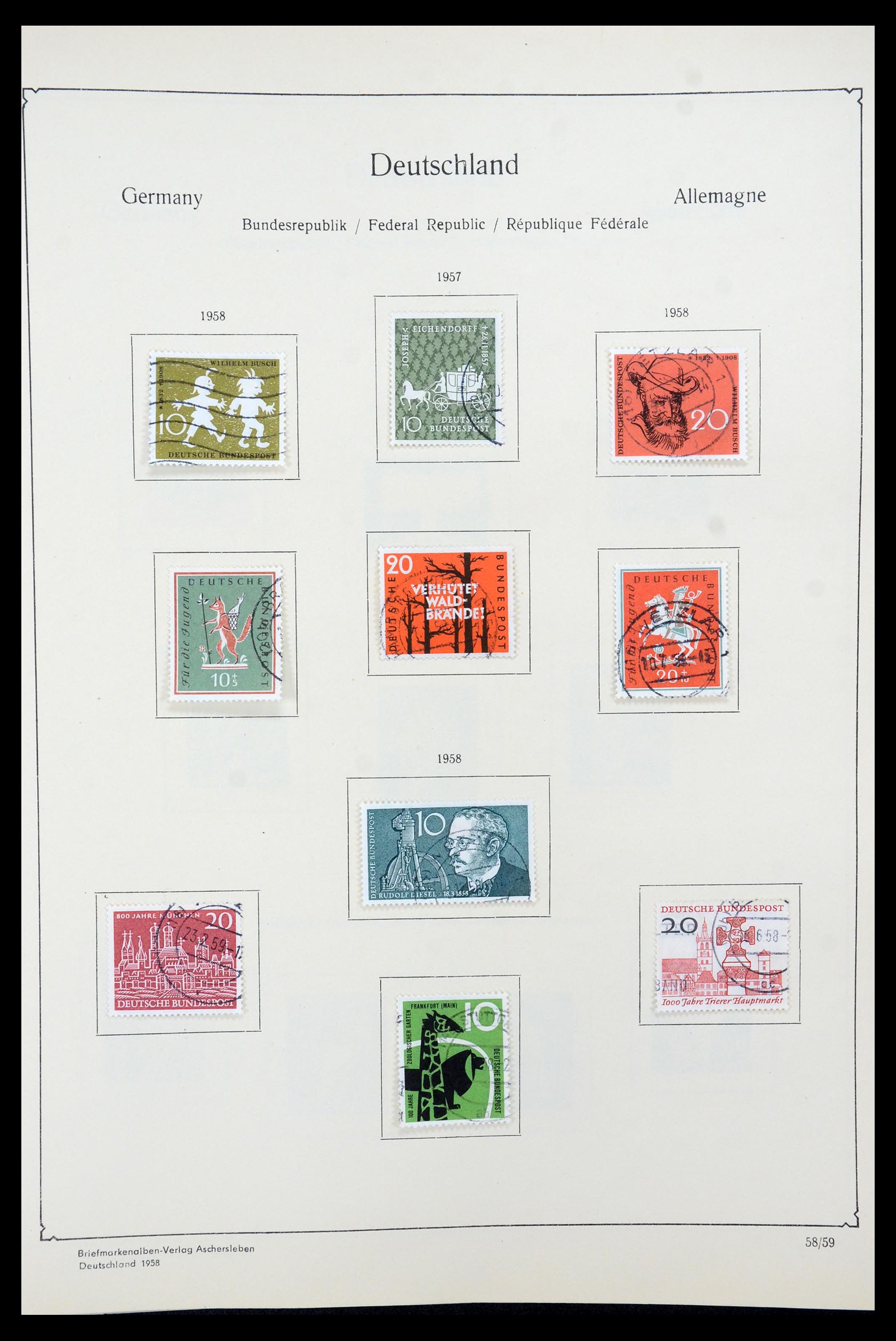 35548 036 - Postzegelverzameling 35548 Duitsland 1945-1989.