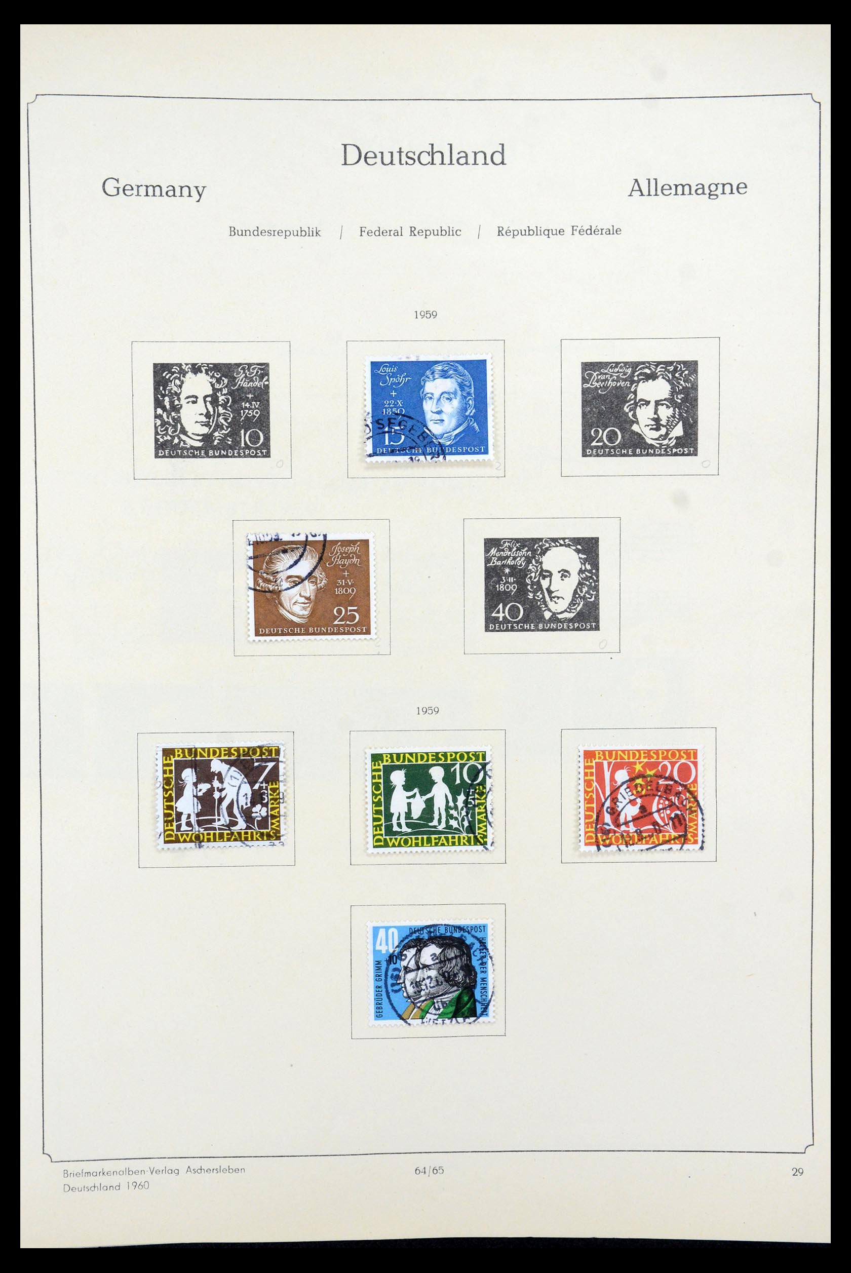 35548 040 - Postzegelverzameling 35548 Duitsland 1945-1989.