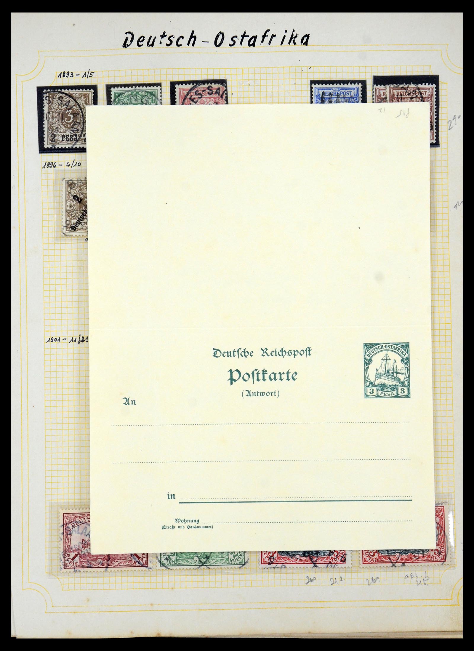35550 013 - Postzegelverzameling 35550 Duitse koloniën 1889-1919.