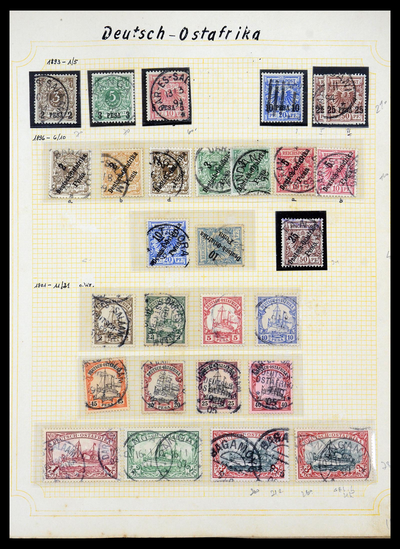 35550 014 - Postzegelverzameling 35550 Duitse koloniën 1889-1919.