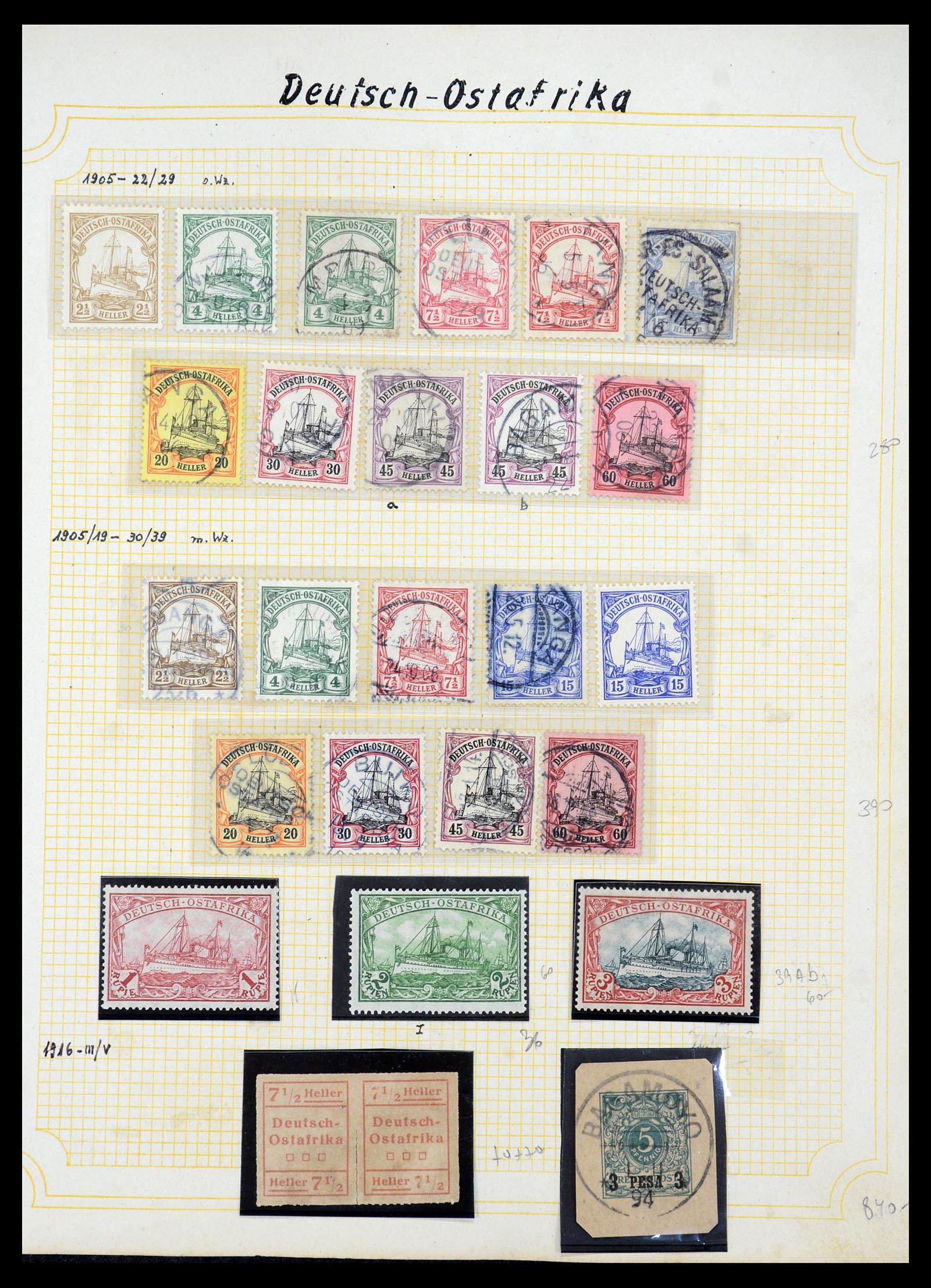 35550 015 - Postzegelverzameling 35550 Duitse koloniën 1889-1919.