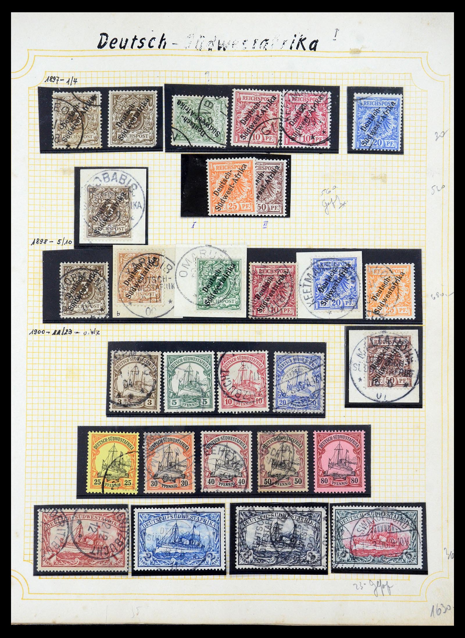 35550 016 - Postzegelverzameling 35550 Duitse koloniën 1889-1919.