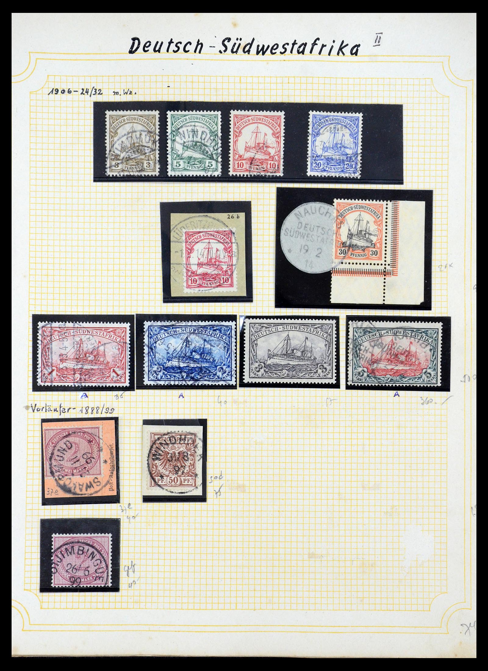35550 017 - Postzegelverzameling 35550 Duitse koloniën 1889-1919.