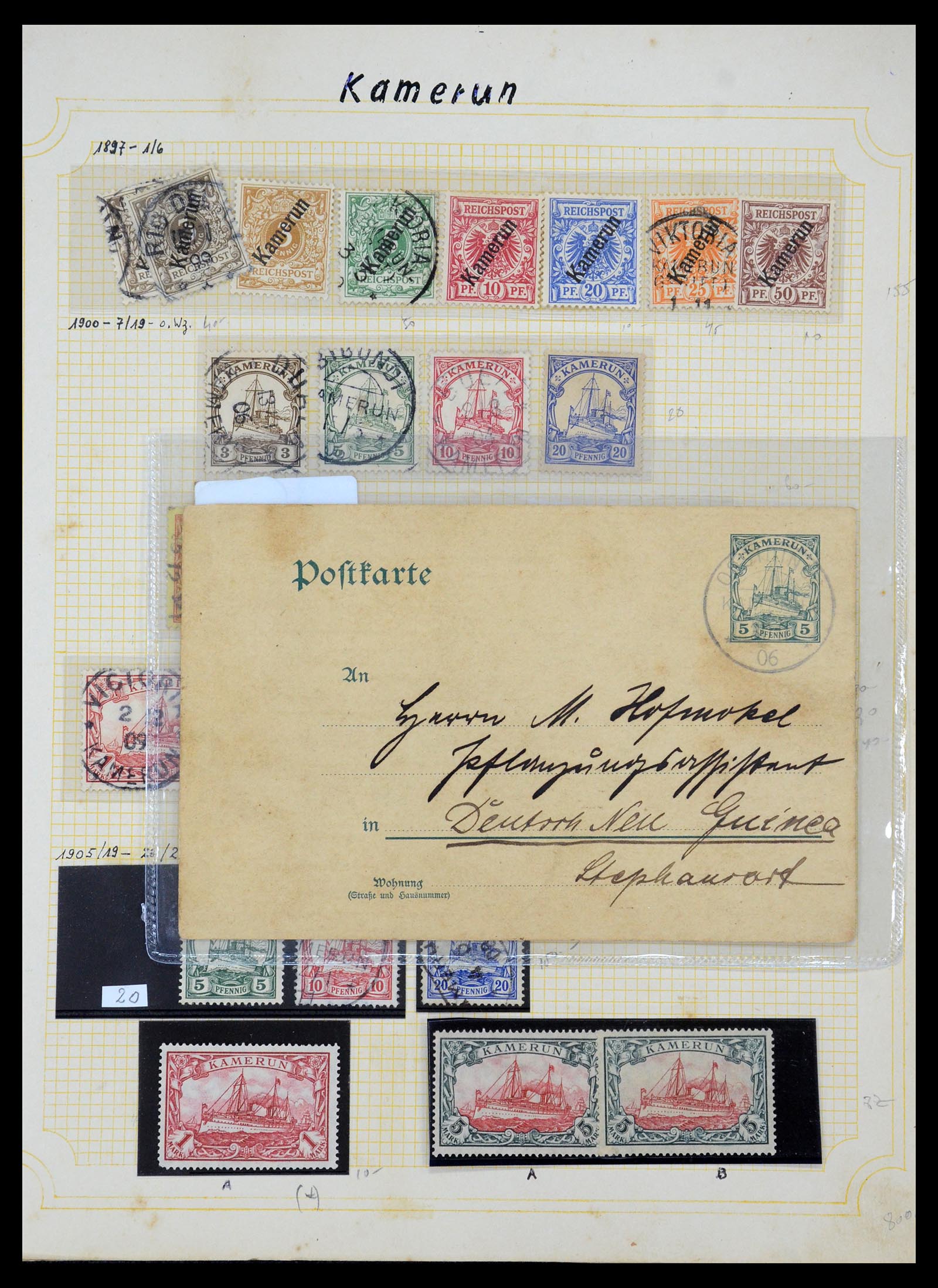 35550 019 - Postzegelverzameling 35550 Duitse koloniën 1889-1919.