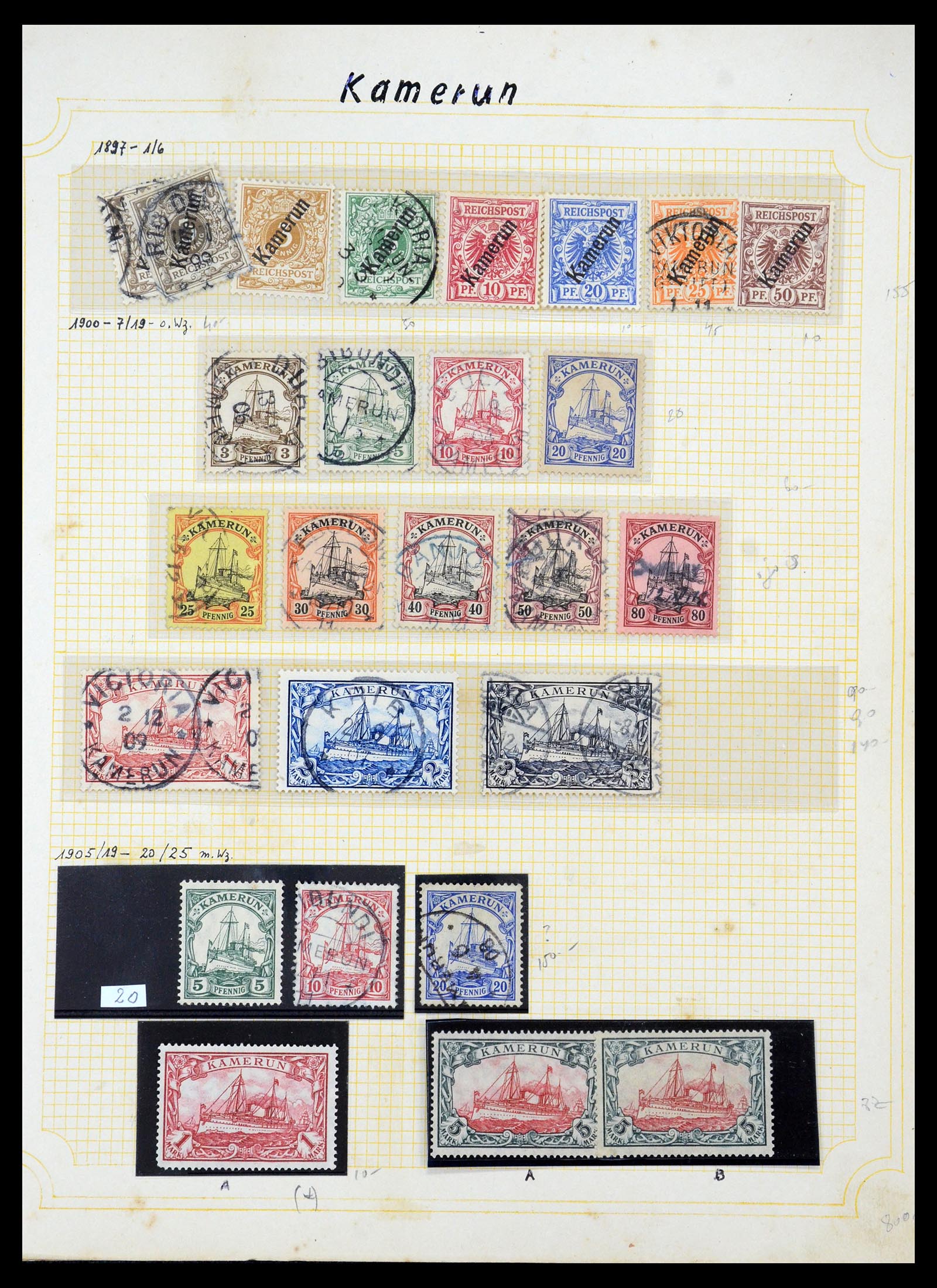 35550 020 - Postzegelverzameling 35550 Duitse koloniën 1889-1919.