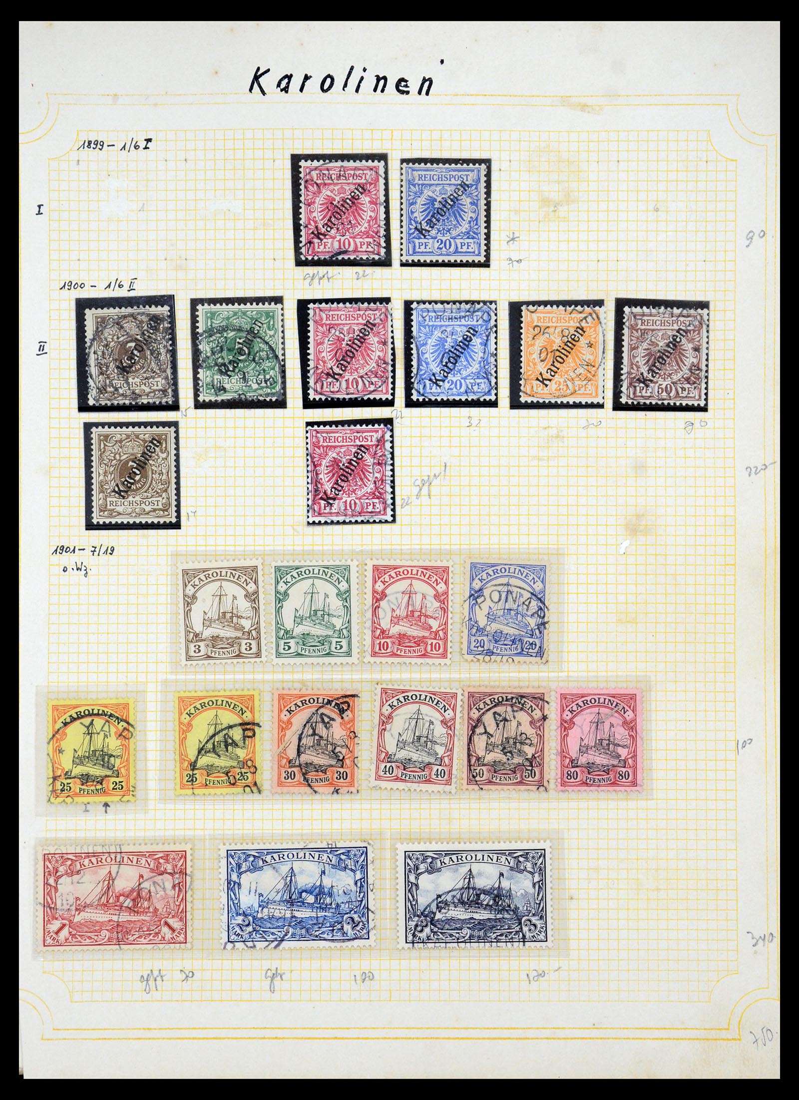 35550 022 - Postzegelverzameling 35550 Duitse koloniën 1889-1919.