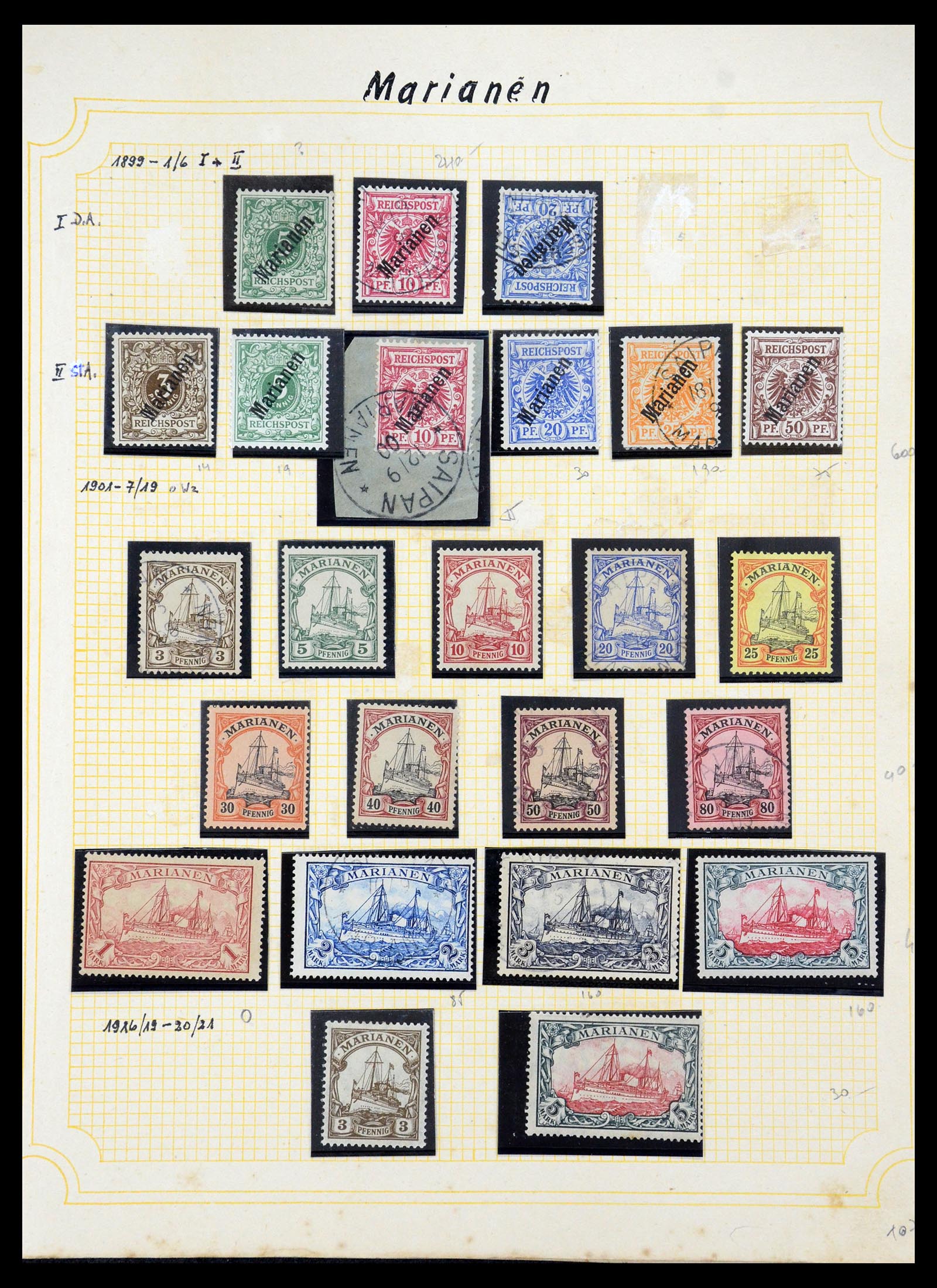35550 028 - Postzegelverzameling 35550 Duitse koloniën 1889-1919.