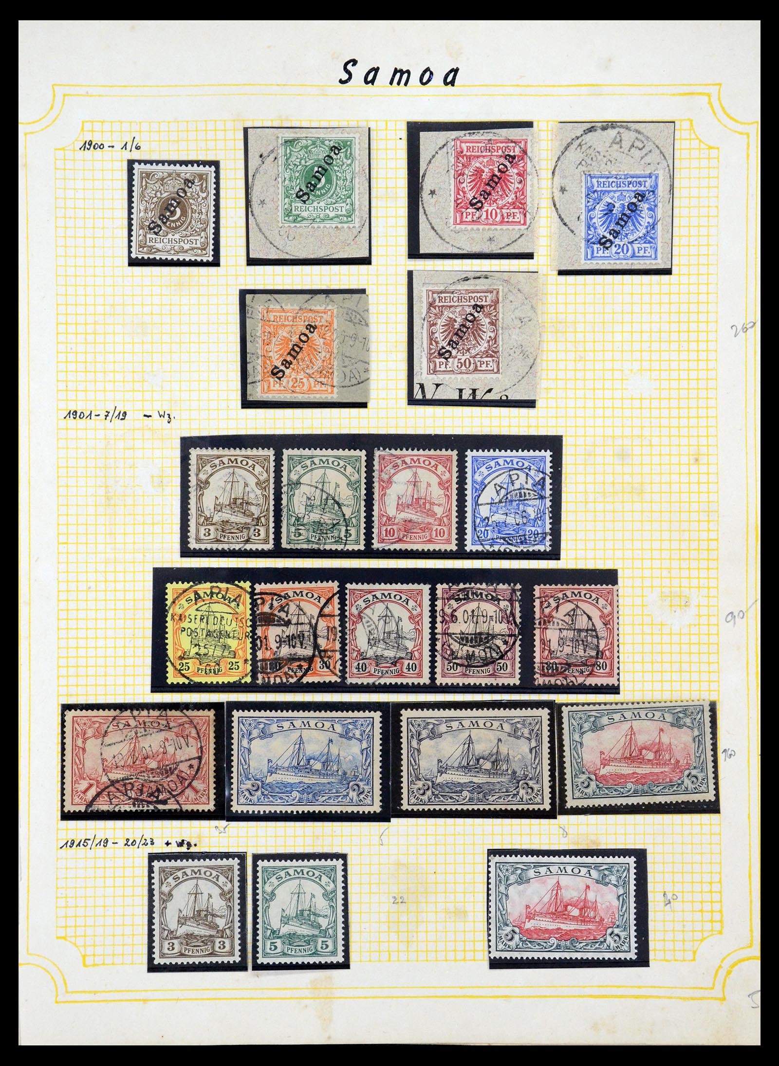 35550 031 - Postzegelverzameling 35550 Duitse koloniën 1889-1919.