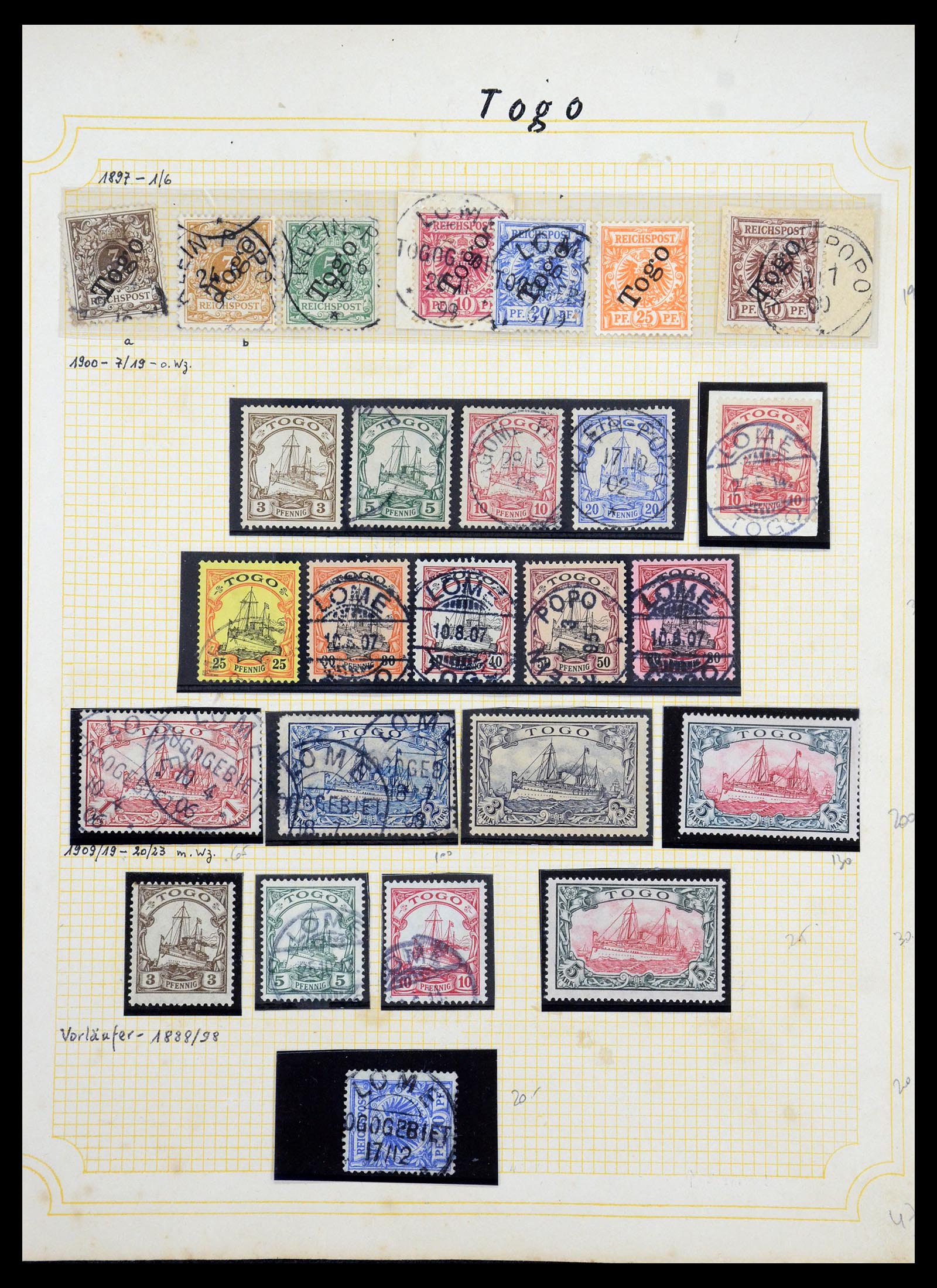 35550 032 - Postzegelverzameling 35550 Duitse koloniën 1889-1919.