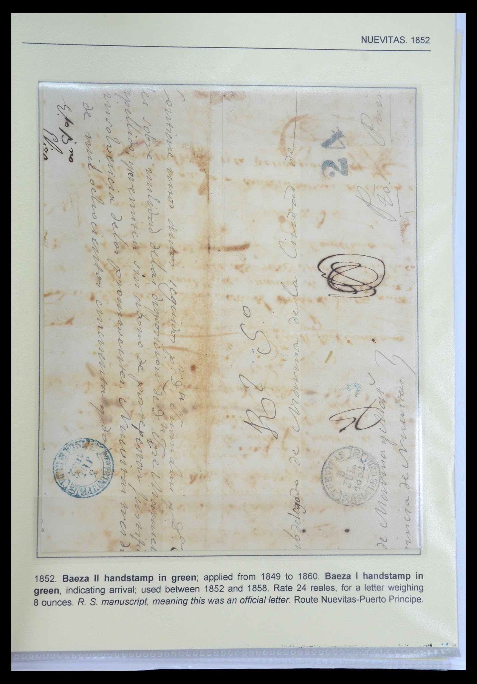 35551 028 - Postzegelverzameling 35551 Cuba brieven 1820-1860.