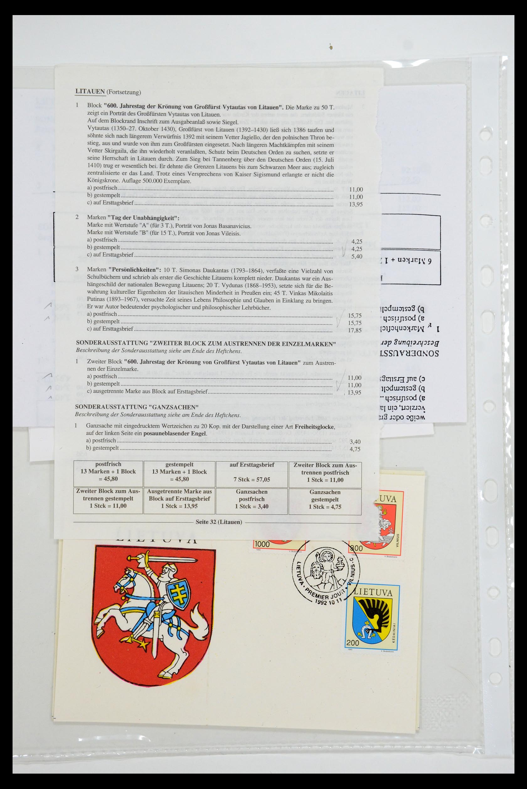 35556 025 - Postzegelverzameling 35556 Baltische Staten 1919-2000.