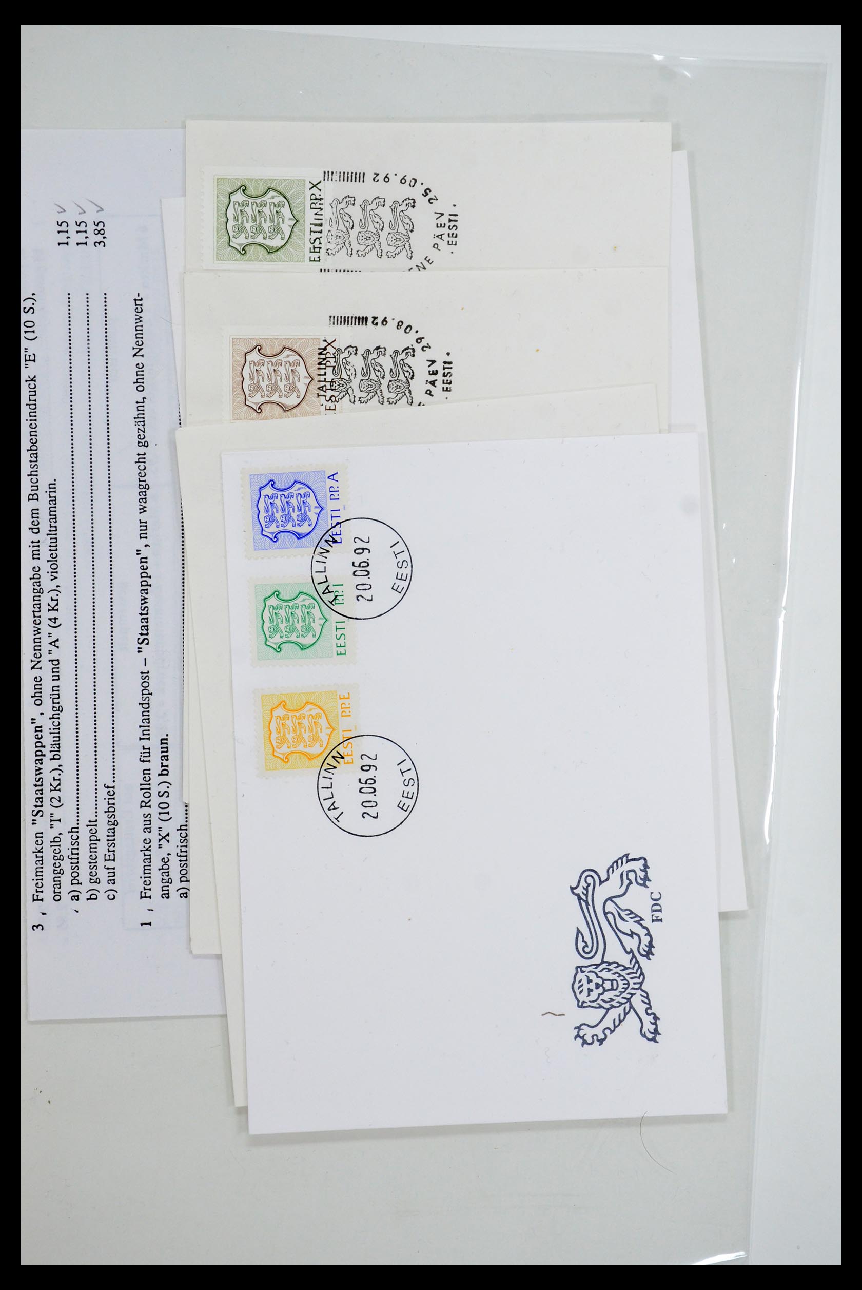 35556 032 - Postzegelverzameling 35556 Baltische Staten 1919-2000.