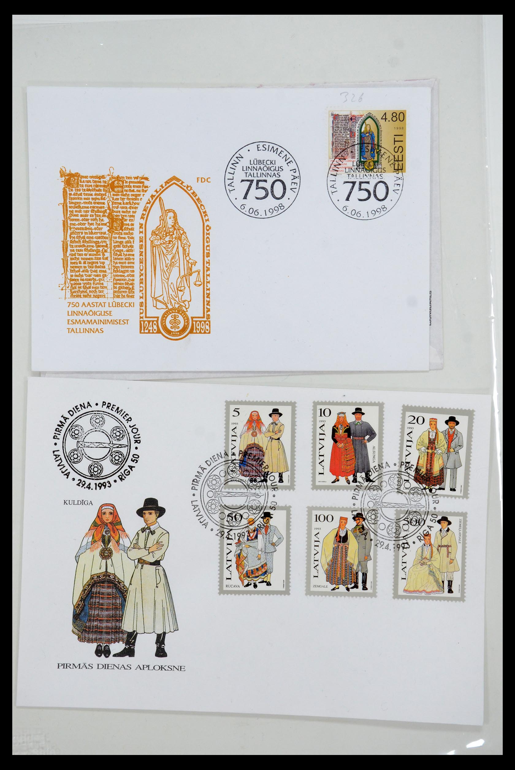 35556 036 - Postzegelverzameling 35556 Baltische Staten 1919-2000.