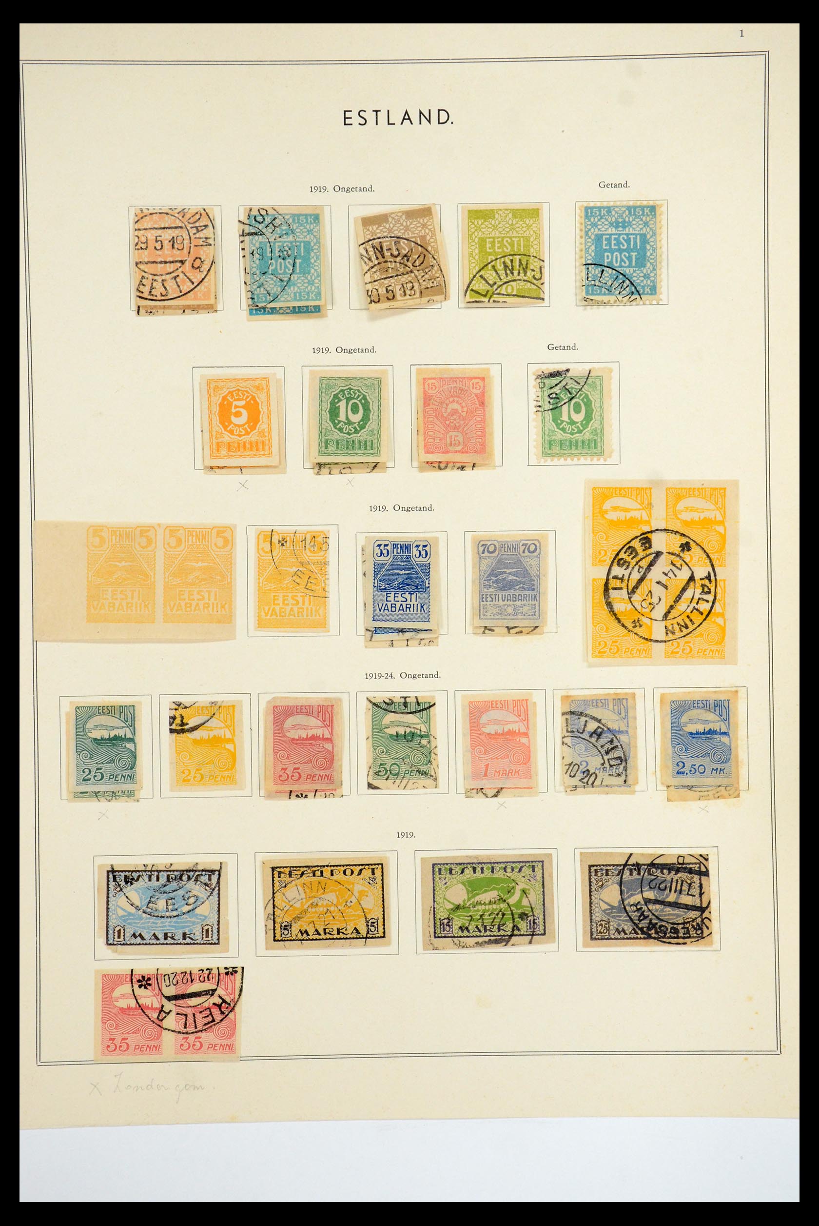 35556 053 - Postzegelverzameling 35556 Baltische Staten 1919-2000.