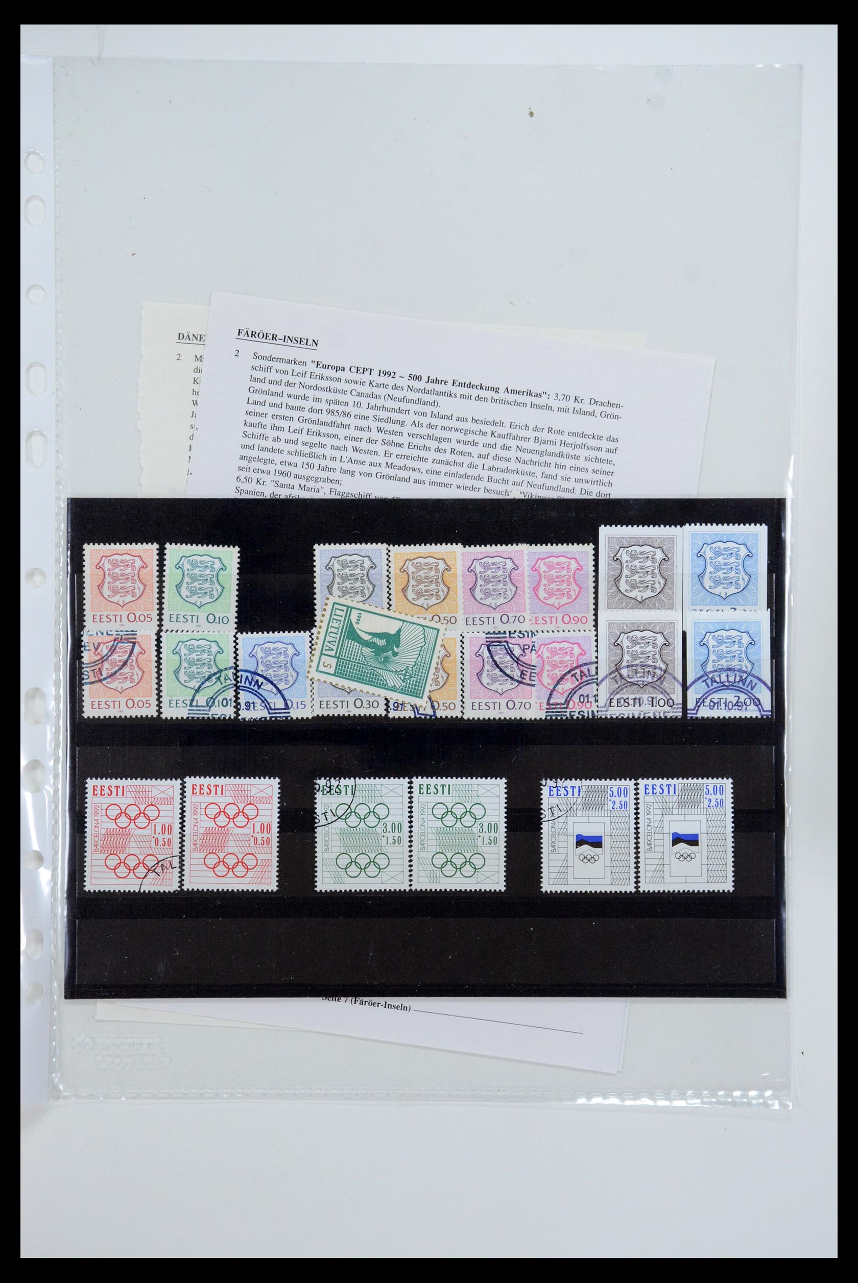35556 062 - Postzegelverzameling 35556 Baltische Staten 1919-2000.