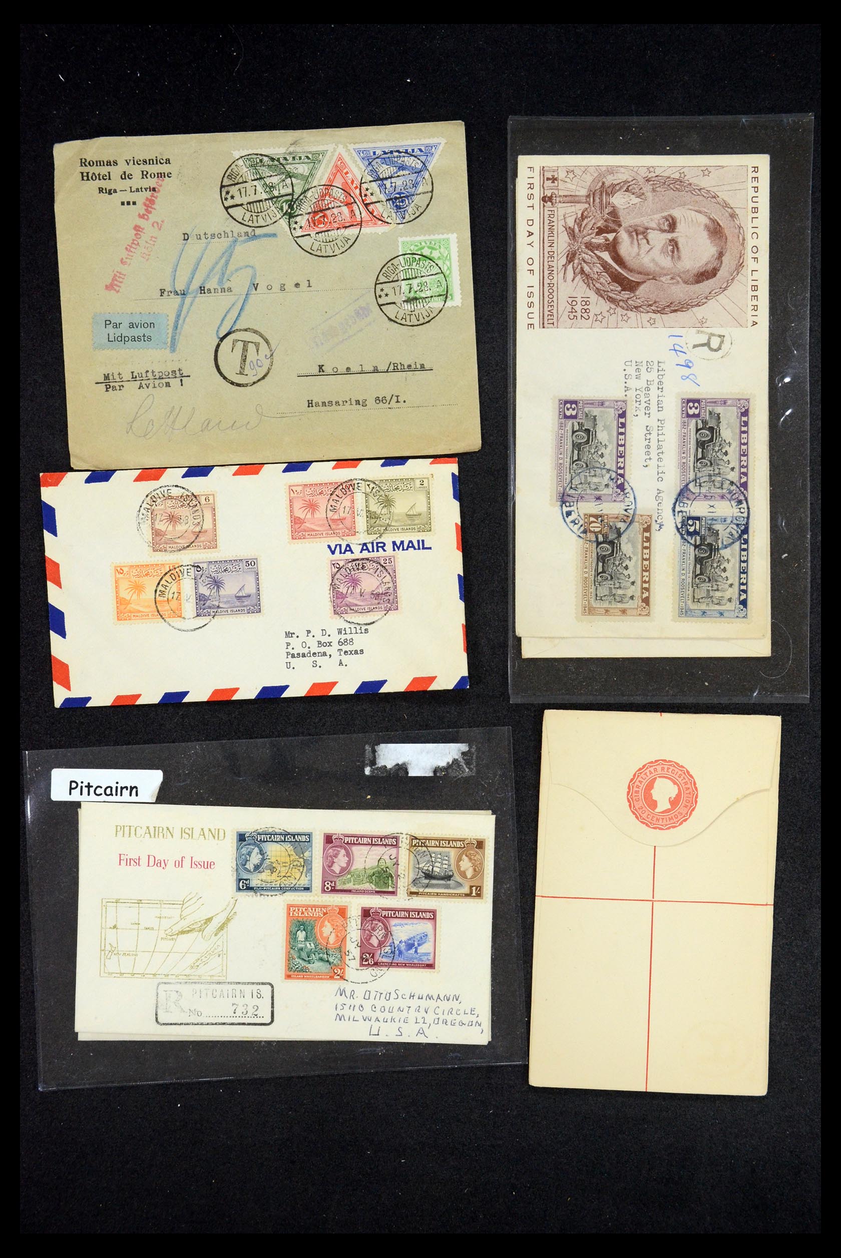 35557 001 - Postzegelverzameling 35557 Wereld brieven 1860-1950.