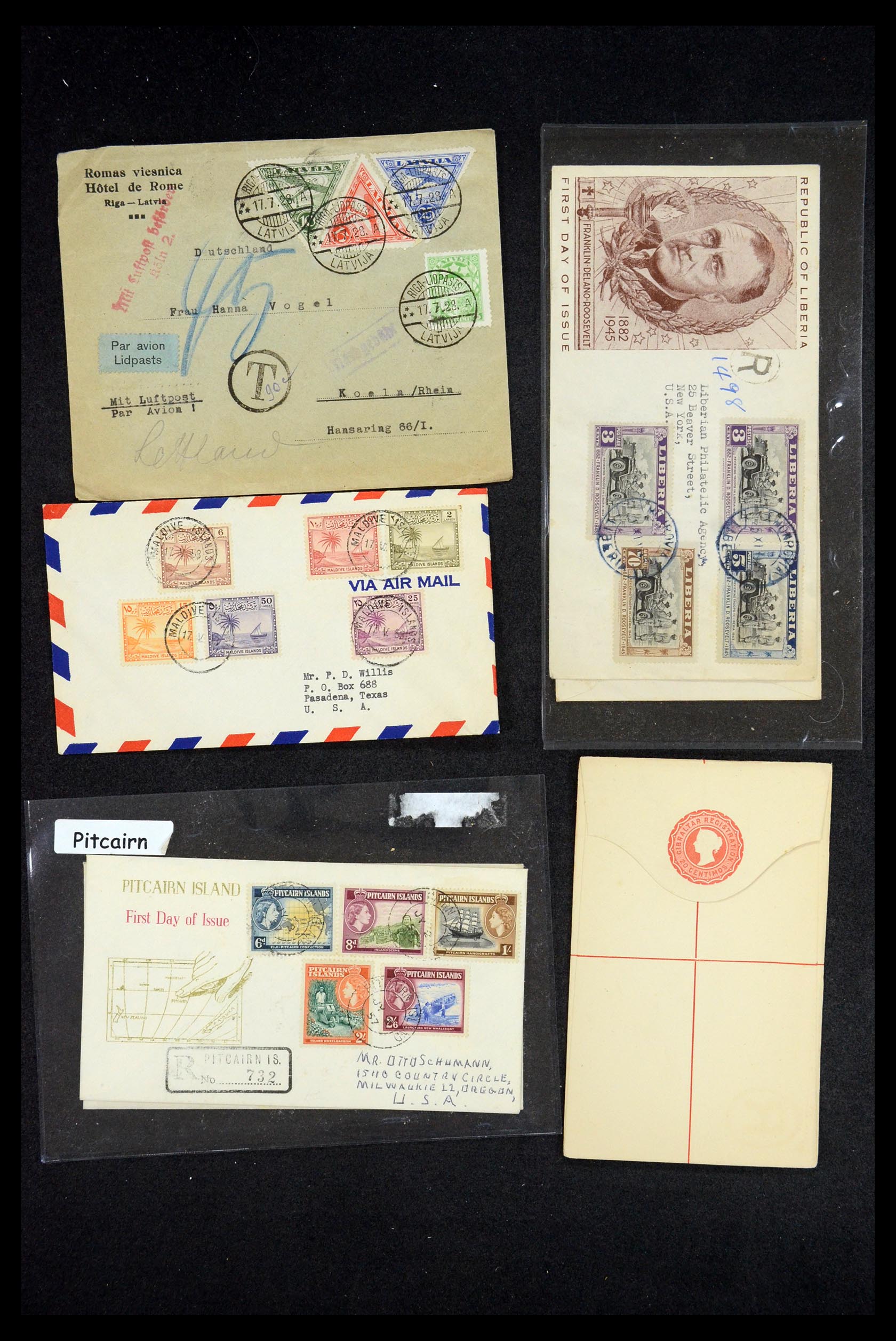 35557 001 - Postzegelverzameling 35557 Wereld brieven 1860-1950.