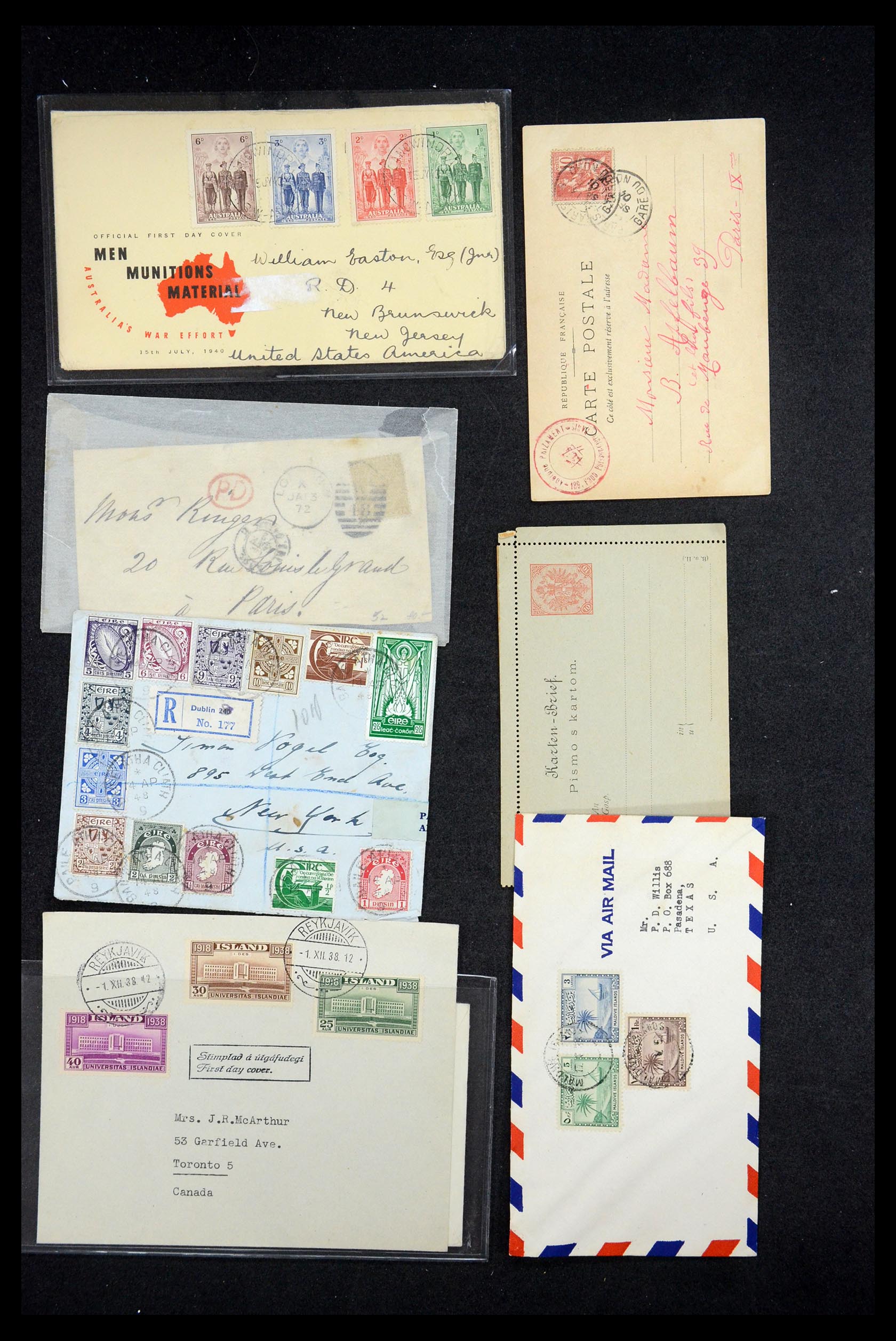 35557 003 - Postzegelverzameling 35557 Wereld brieven 1860-1950.
