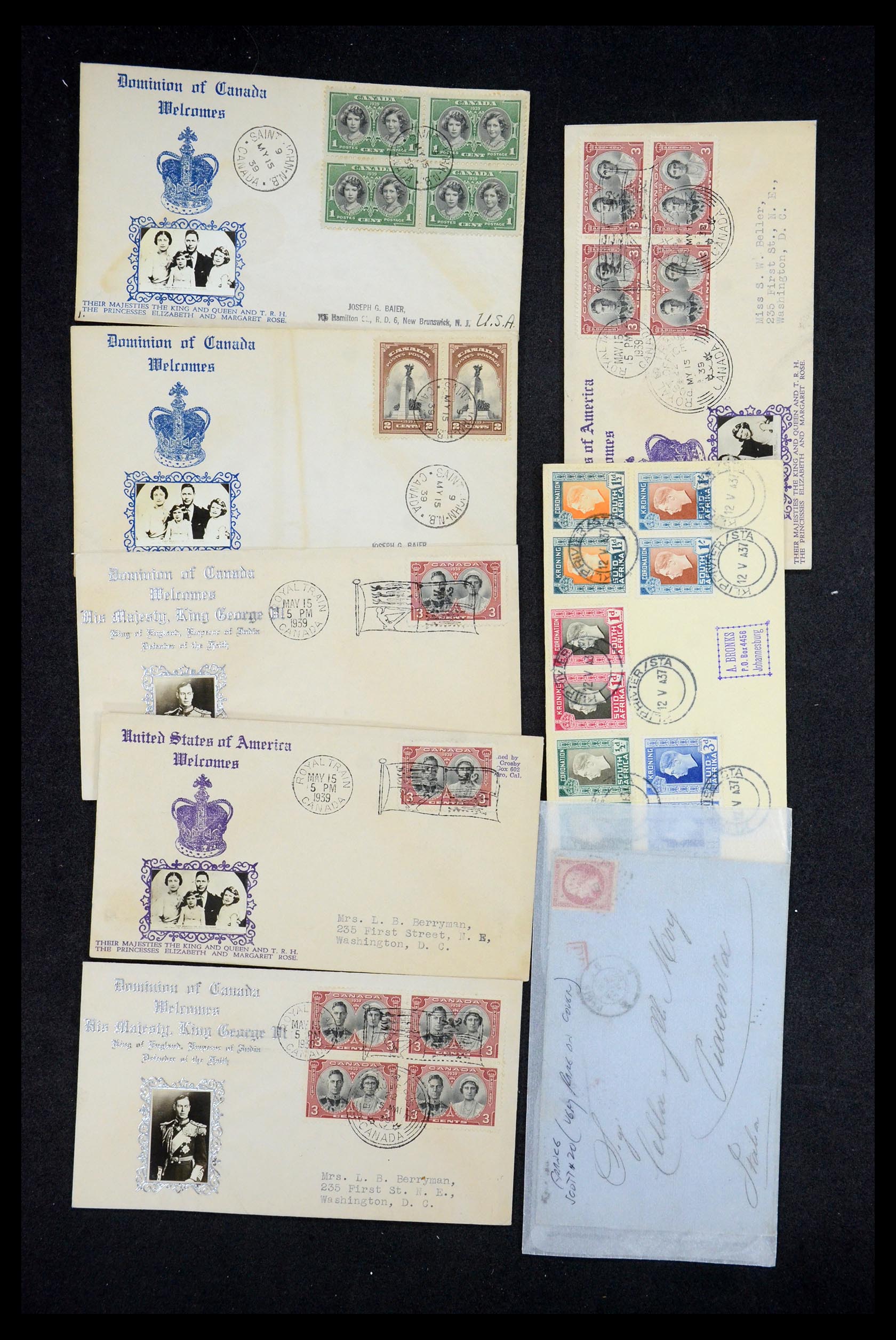 35557 005 - Postzegelverzameling 35557 Wereld brieven 1860-1950.