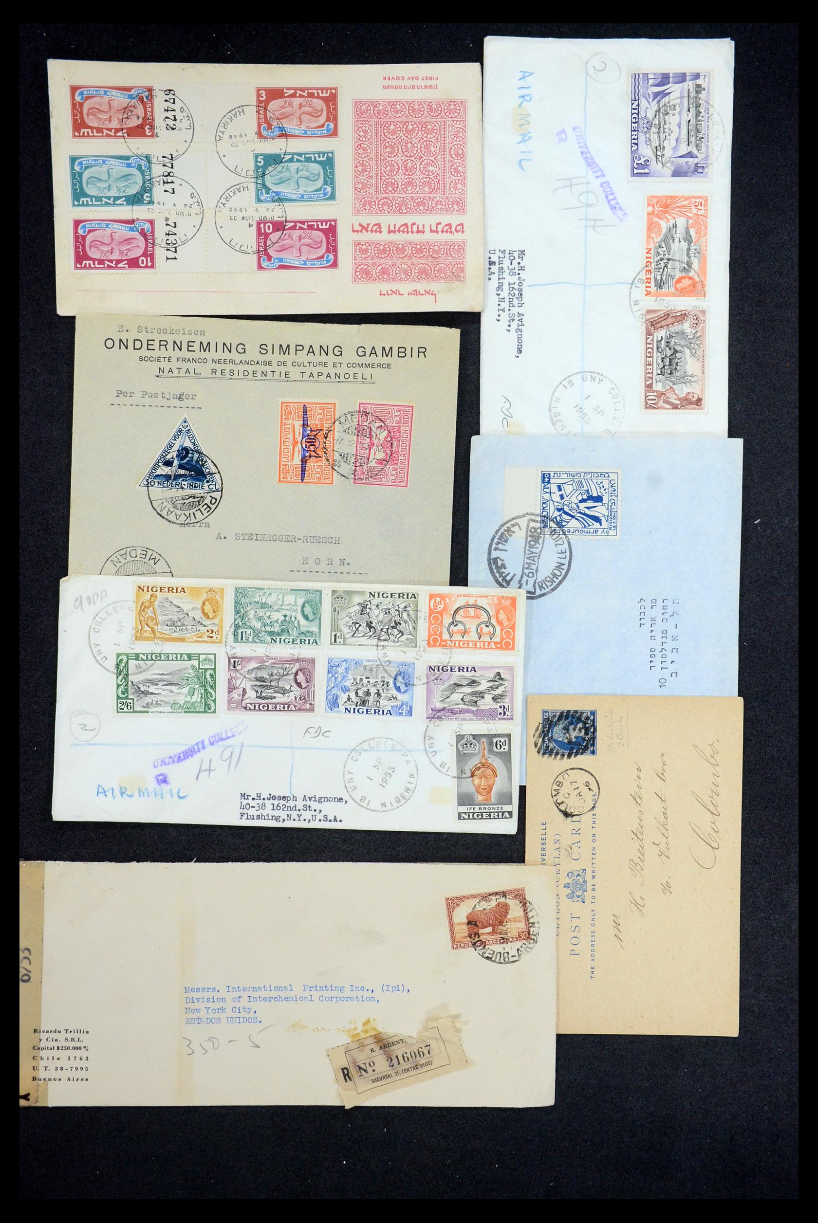 35557 007 - Postzegelverzameling 35557 Wereld brieven 1860-1950.