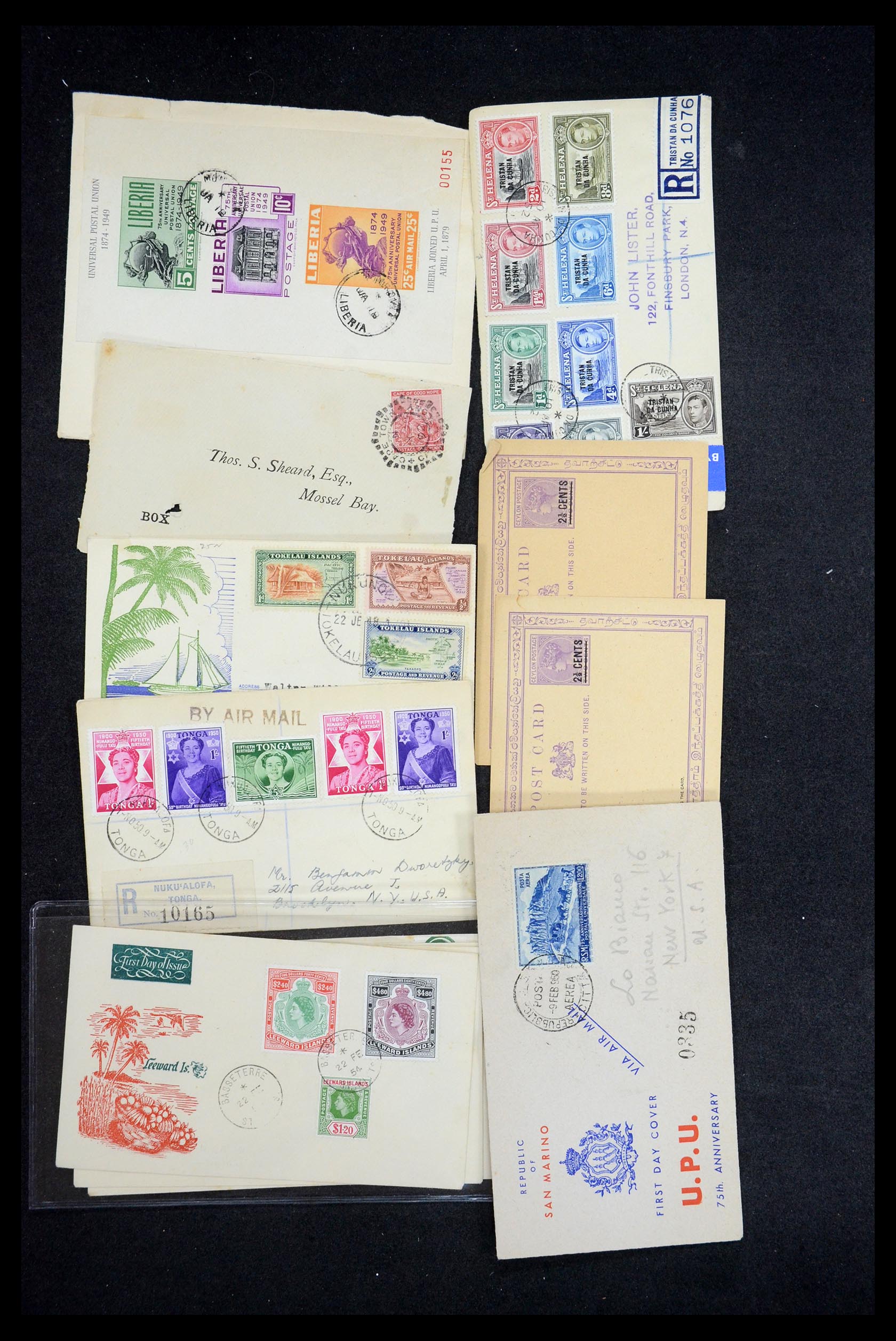 35557 008 - Postzegelverzameling 35557 Wereld brieven 1860-1950.