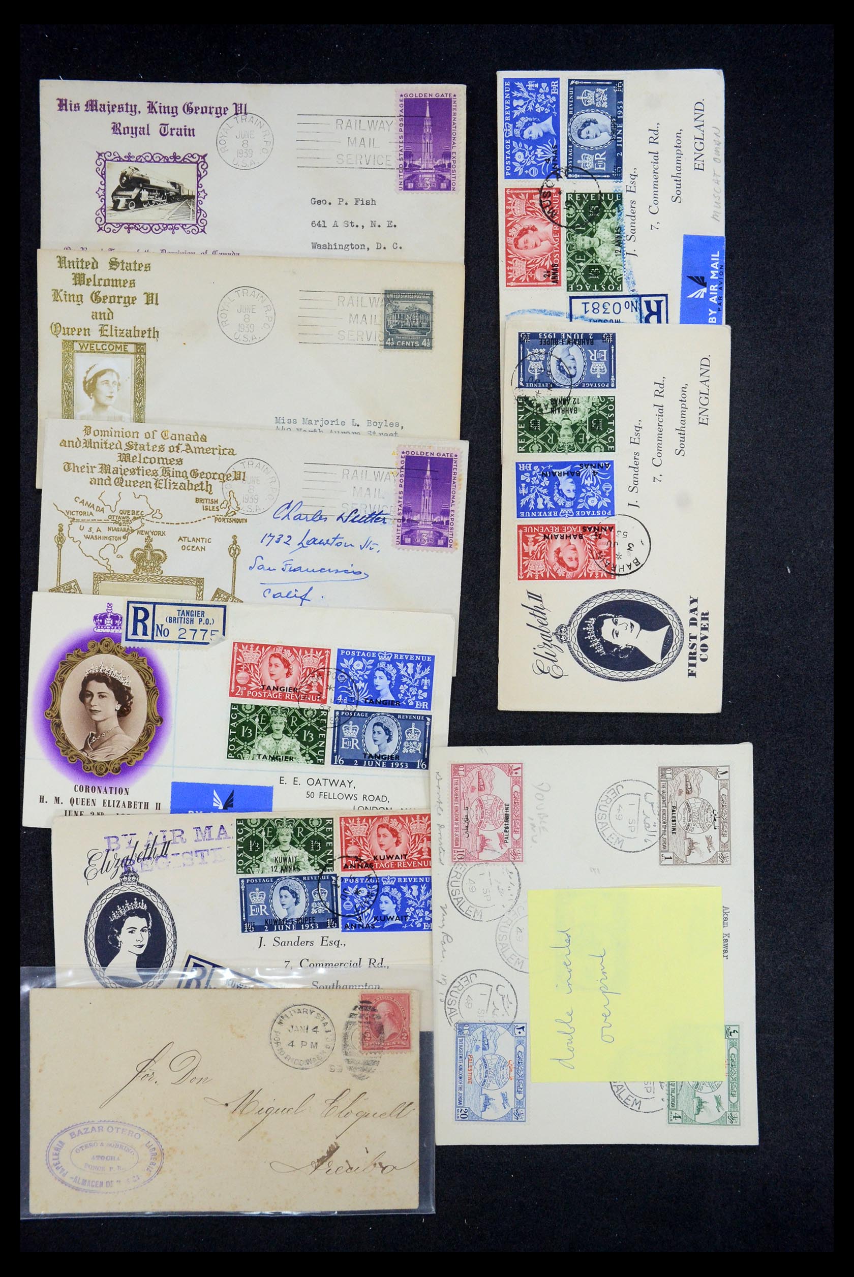 35557 010 - Postzegelverzameling 35557 Wereld brieven 1860-1950.