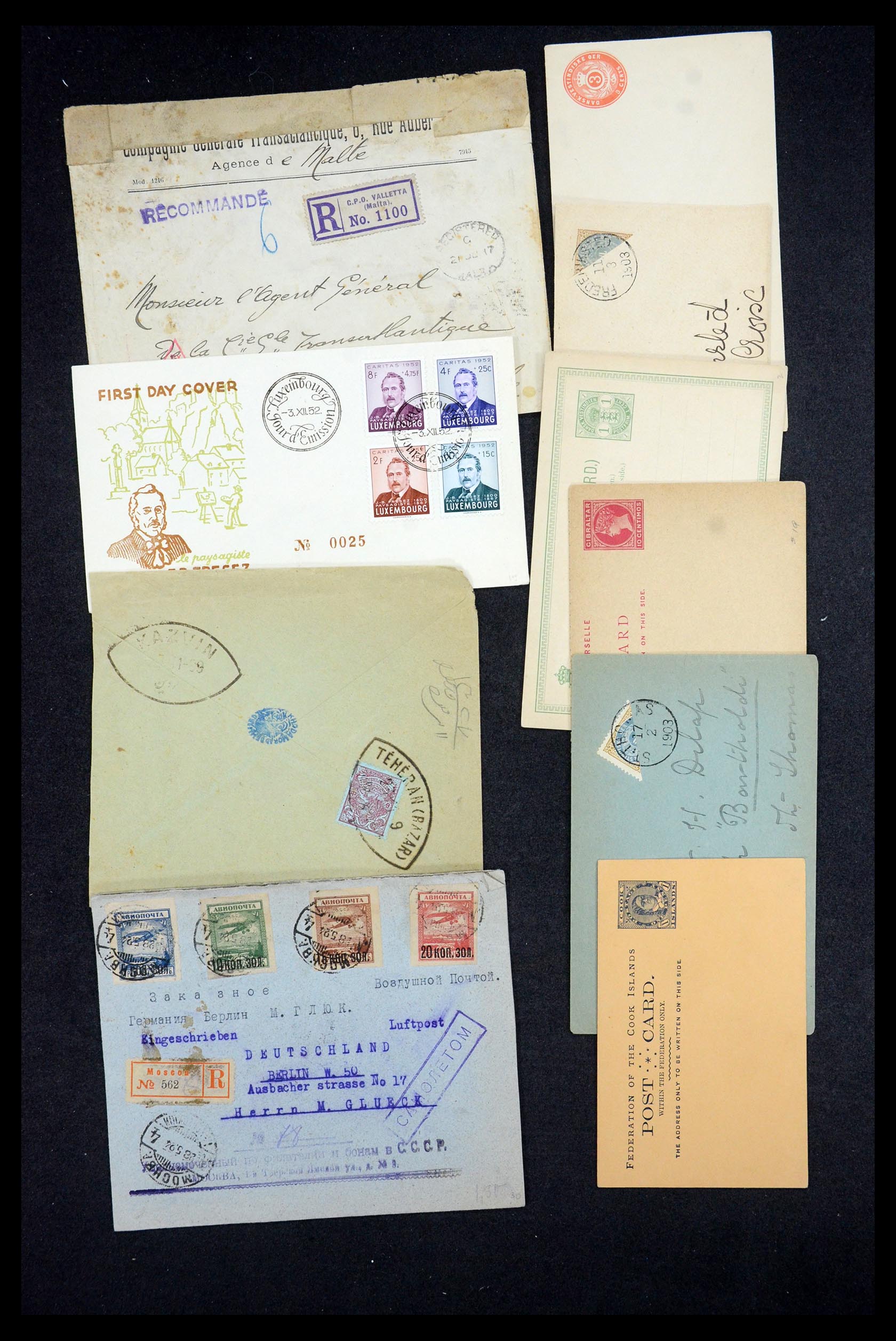 35557 013 - Postzegelverzameling 35557 Wereld brieven 1860-1950.