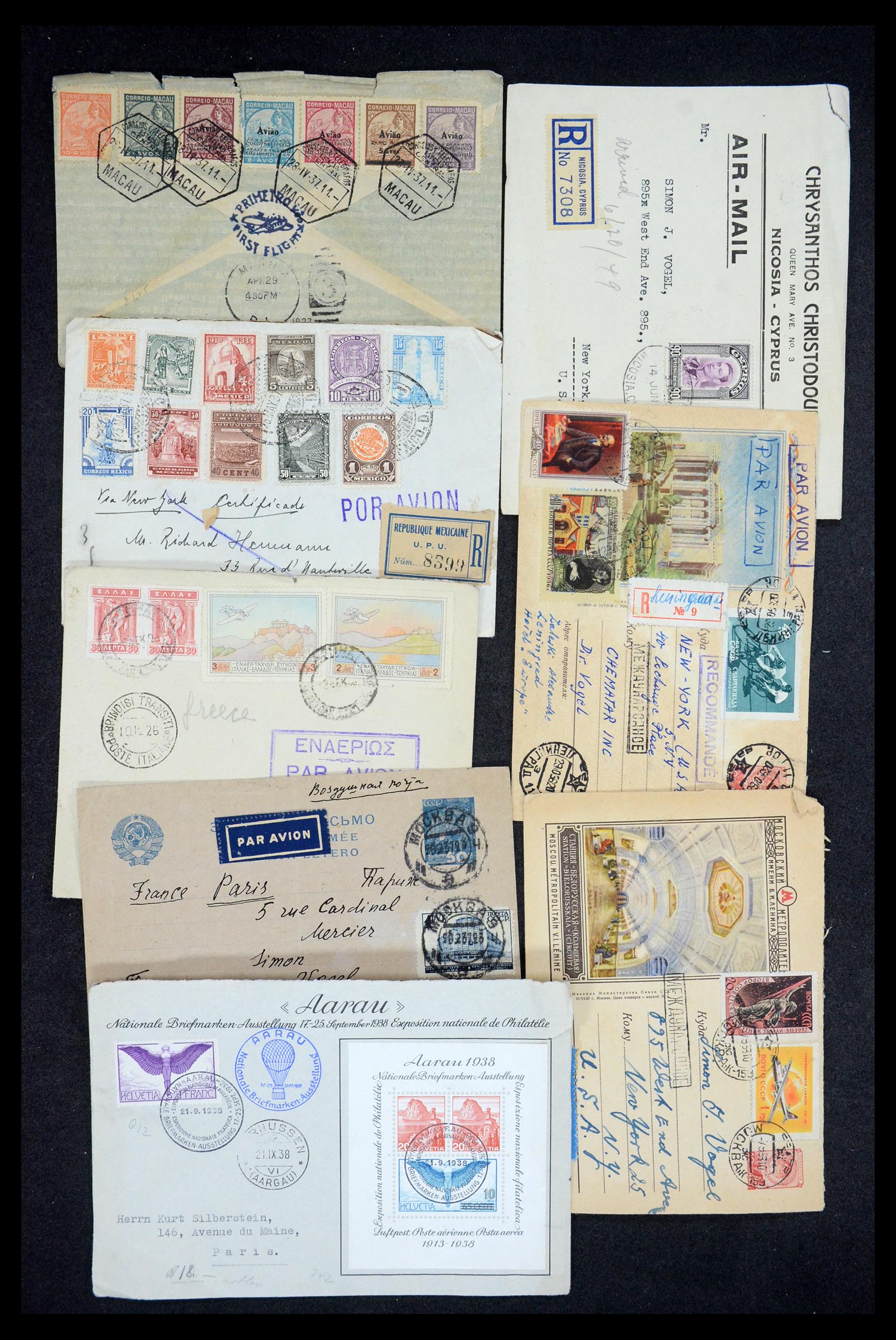 35557 015 - Postzegelverzameling 35557 Wereld brieven 1860-1950.