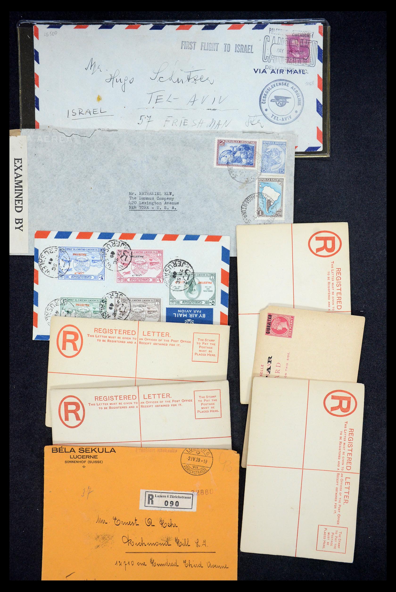 35557 016 - Postzegelverzameling 35557 Wereld brieven 1860-1950.