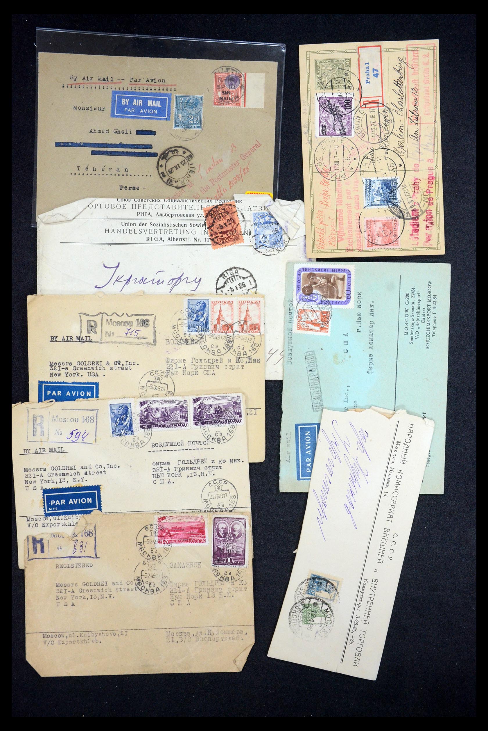 35557 020 - Postzegelverzameling 35557 Wereld brieven 1860-1950.