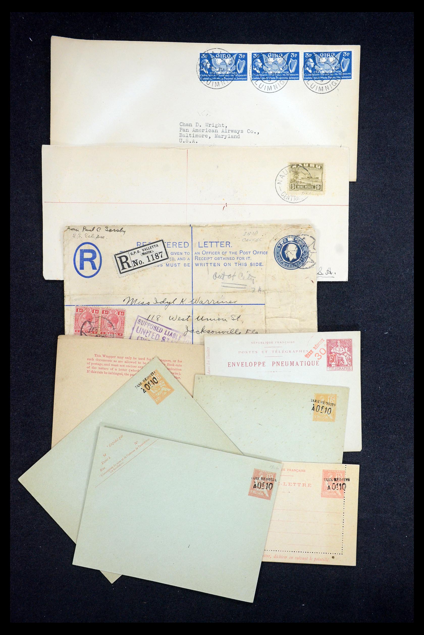 35557 024 - Postzegelverzameling 35557 Wereld brieven 1860-1950.
